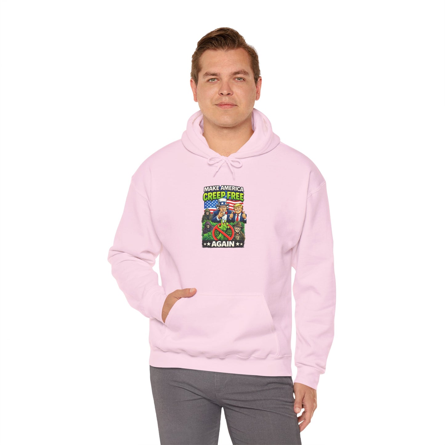 Hoodie — 'Creep-Free Again' Retro Horror Movie Poster Pullover