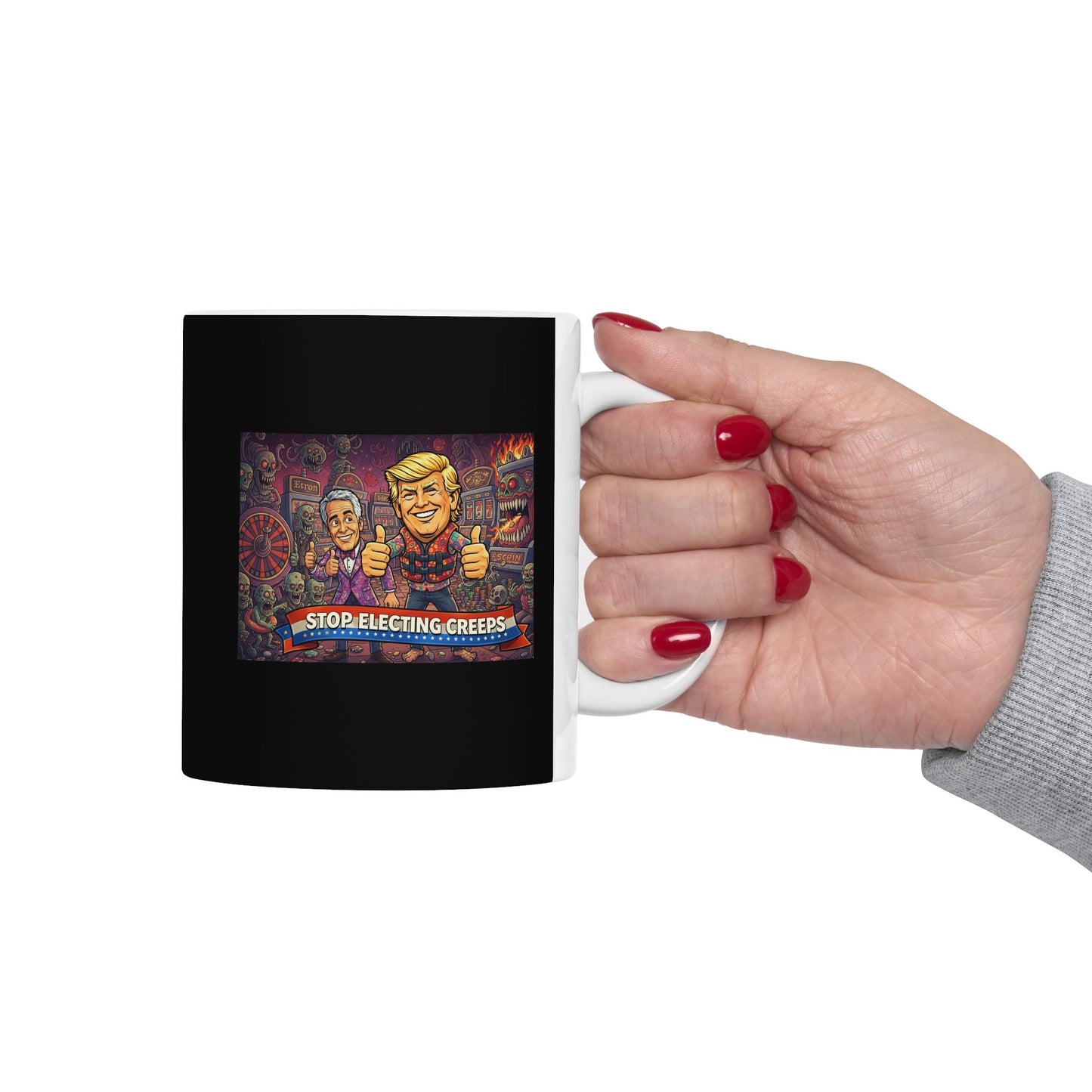 Fortune Carnival Ceramic Mug — Vintage Carnival Posters Coffee Cup (11oz/15oz)