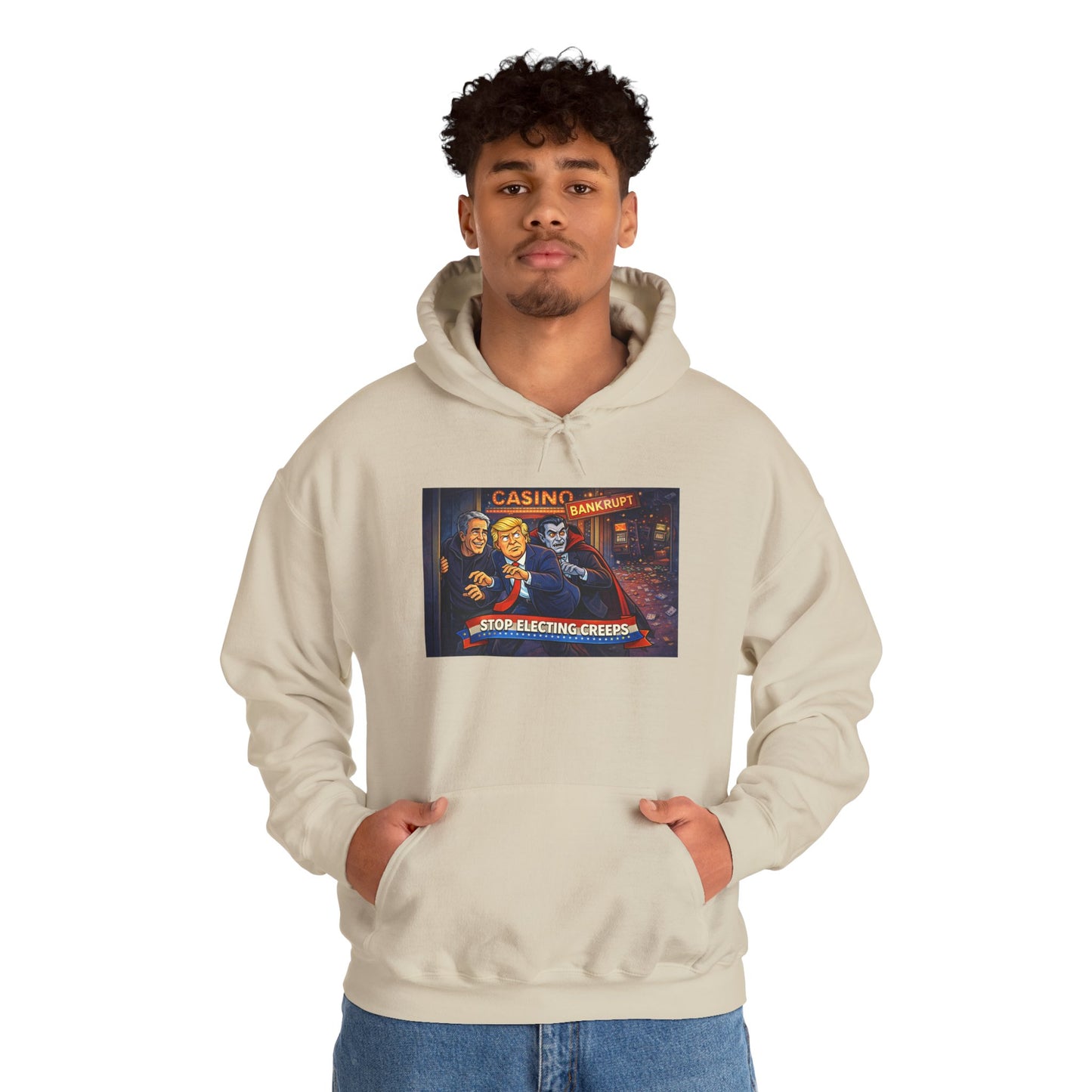 Casino Night Hoodie — Vintage Gambling Scene Sweatshirt