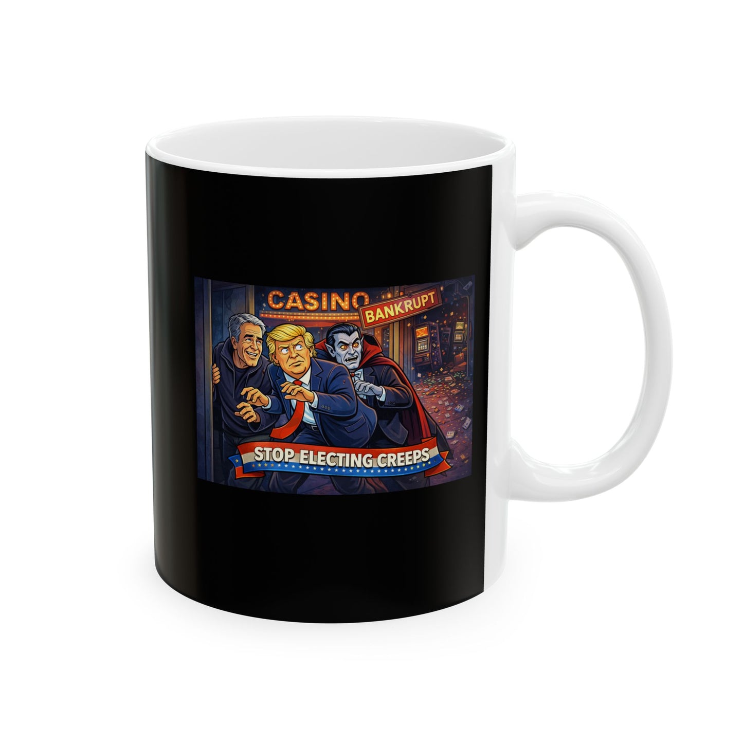 Coffee Mug — Cozy Nighttime Reading Illustration Ceramic Mug (11oz, 15oz)