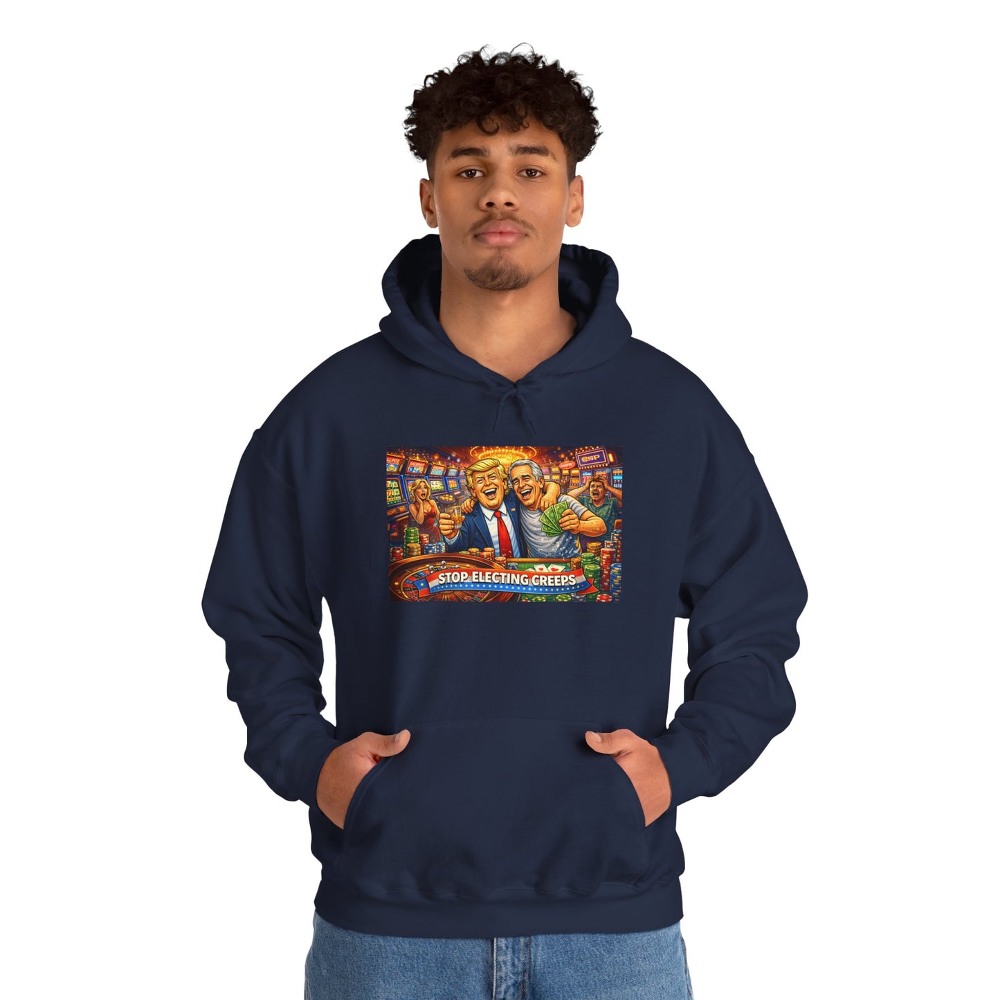 Political Parody Hoodie — 'Stop Blanching Beer' Colorful Satire Design