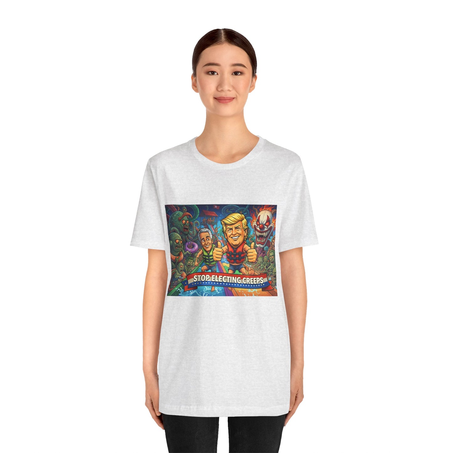 Political Graphic Tee — "Stop Electing Creeps" Bold Protest T‑Shirt