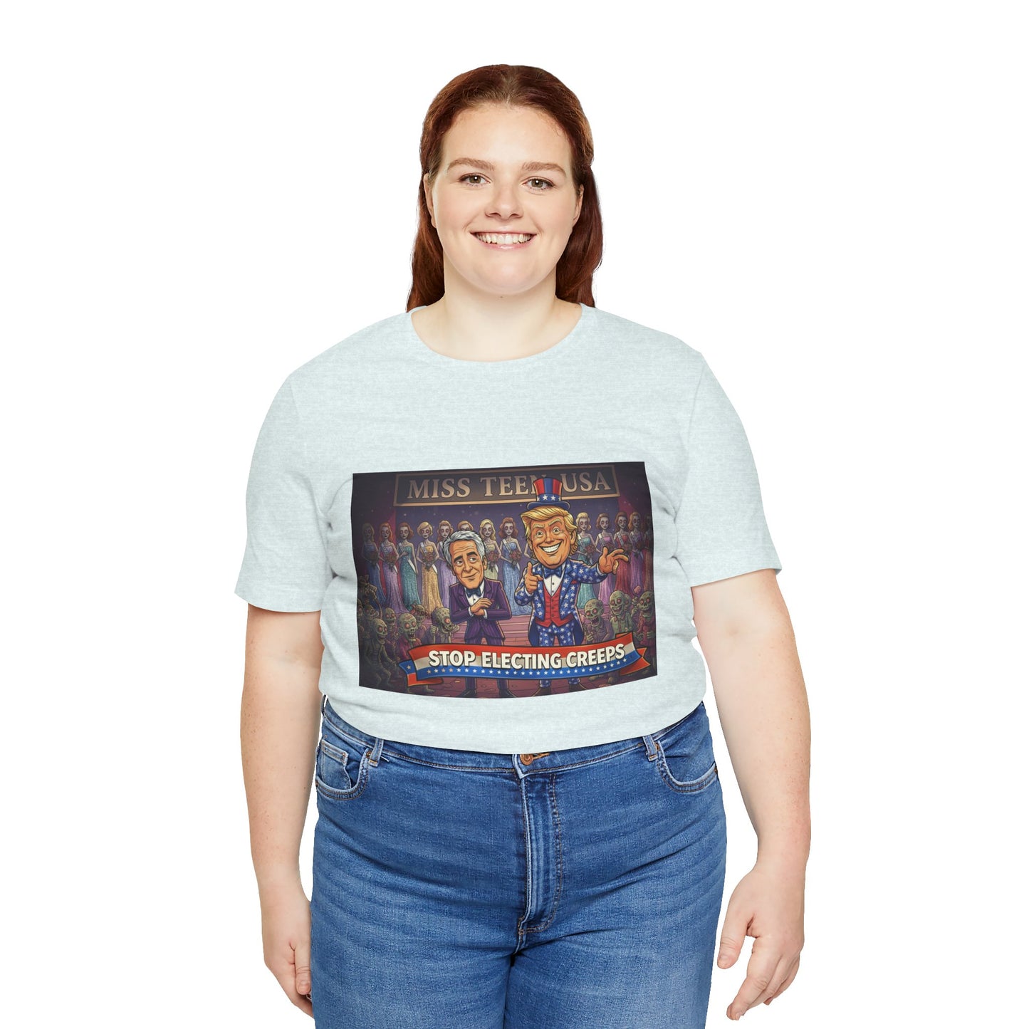 Political Satire Tee – "Stop Electing Creeps" Graphic Shirt
