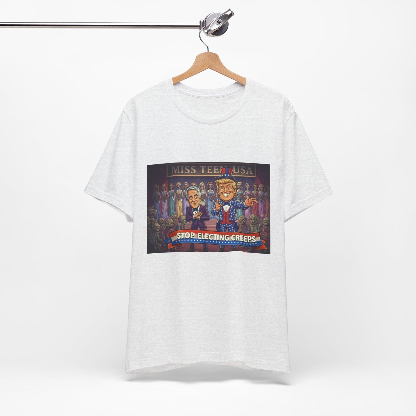 Political Satire Tee – "Stop Electing Creeps" Graphic Shirt