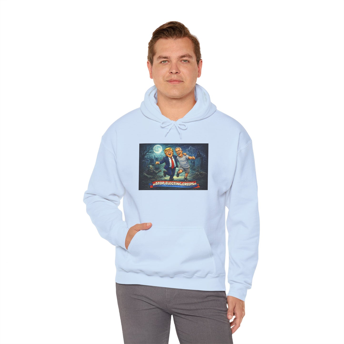 Political Comedy Hoodie — “Surrendering America” Satirical Graphic Sweatshirt
