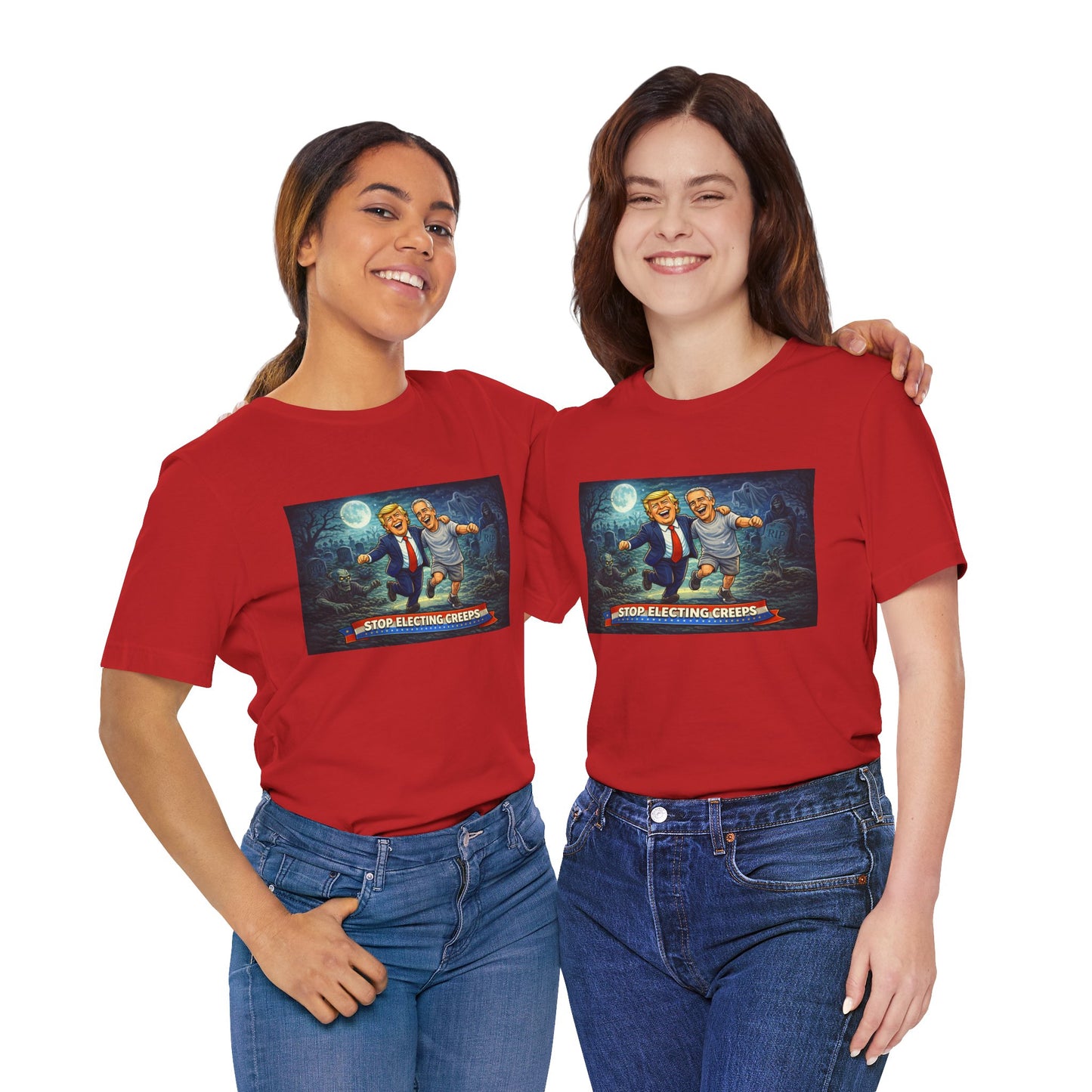 T‑Shirt — "Stop Electing Creeps" Political Satire Tee