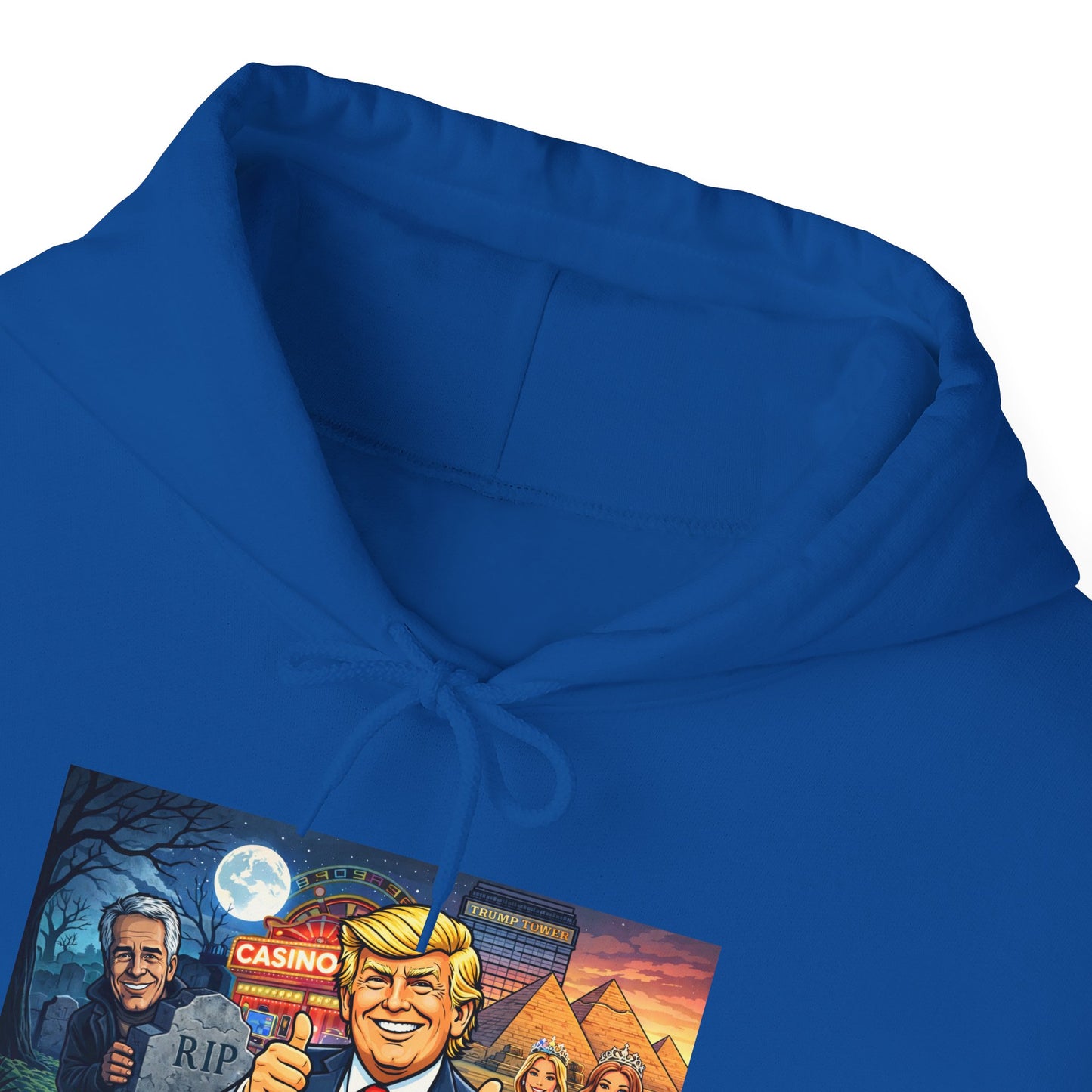 Political Hoodie — 'Make America Grateful' Cartoon Trump & Supporters Graphic Hoodie