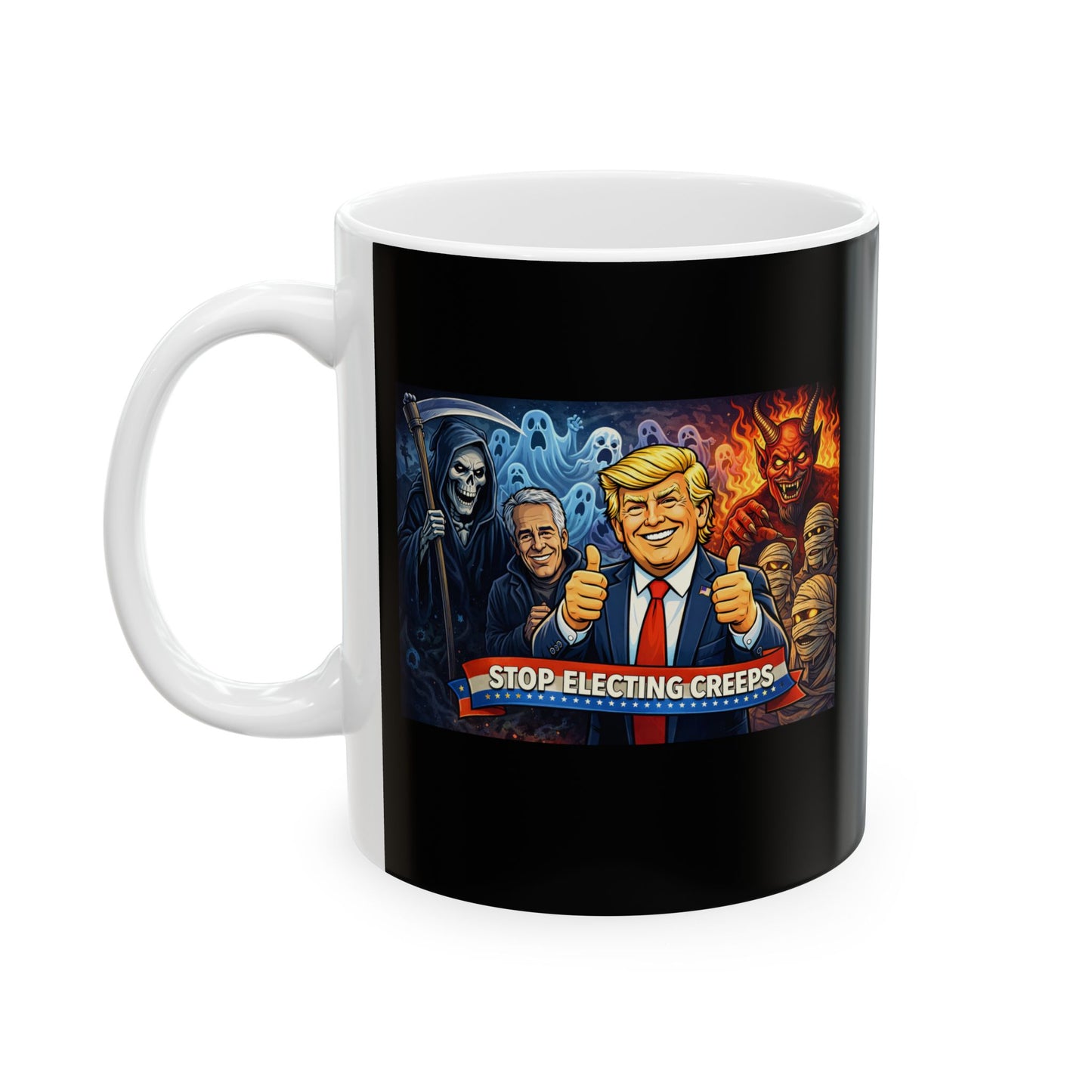 Horror Movie Villains Ceramic Mug – Retro Killer Characters Coffee Cup (11oz/15oz)