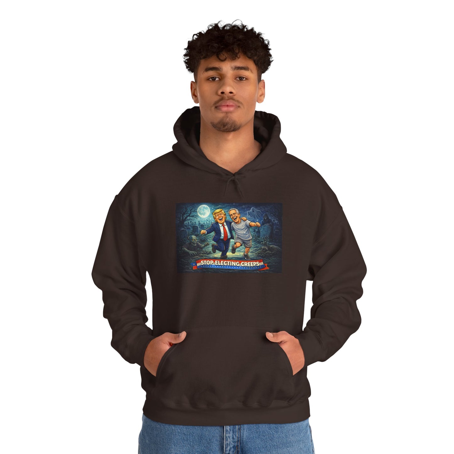 Political Comedy Hoodie — “Surrendering America” Satirical Graphic Sweatshirt