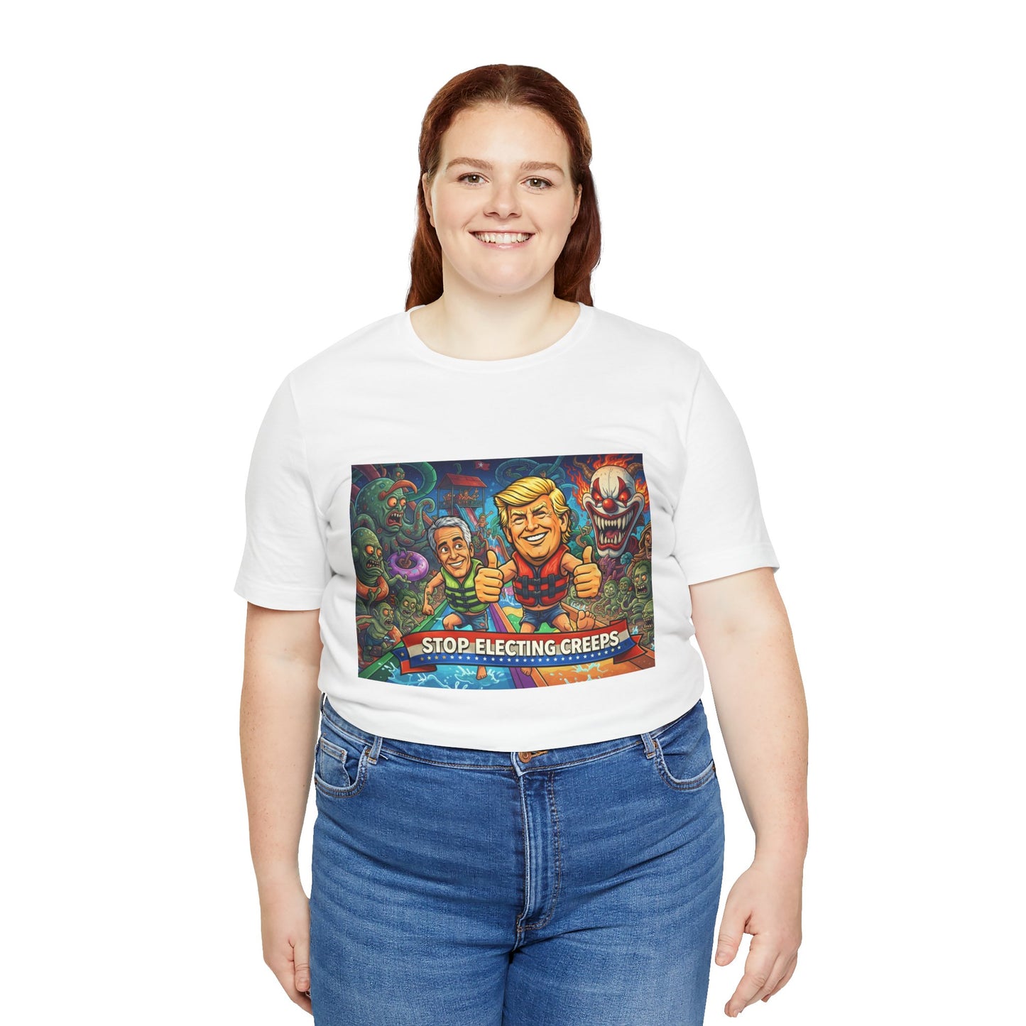 Political Graphic Tee — "Stop Electing Creeps" Bold Protest T‑Shirt