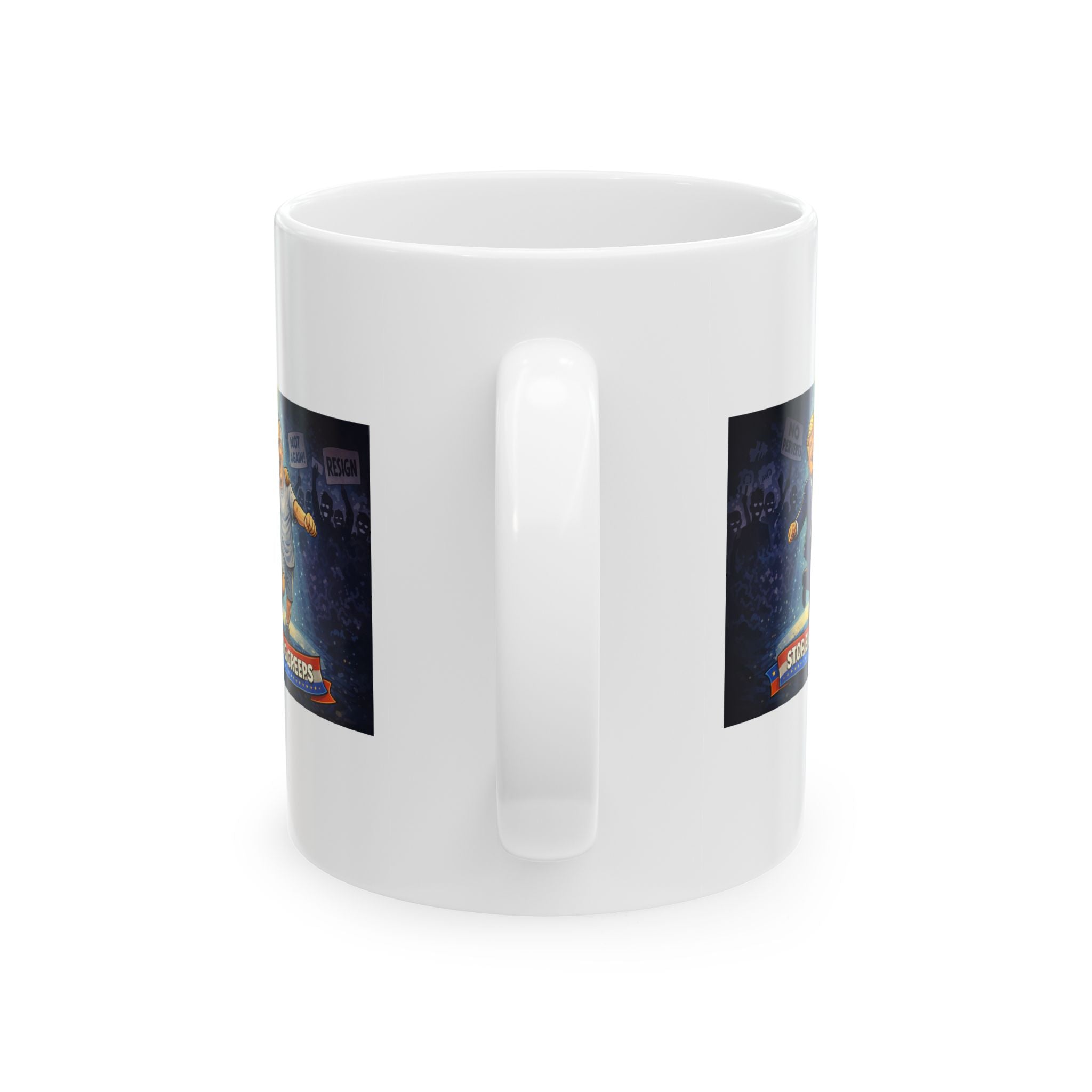 Ceramic Mug — Retro Neon Motorcycle Nightscape Coffee Cup (11oz, 15oz)