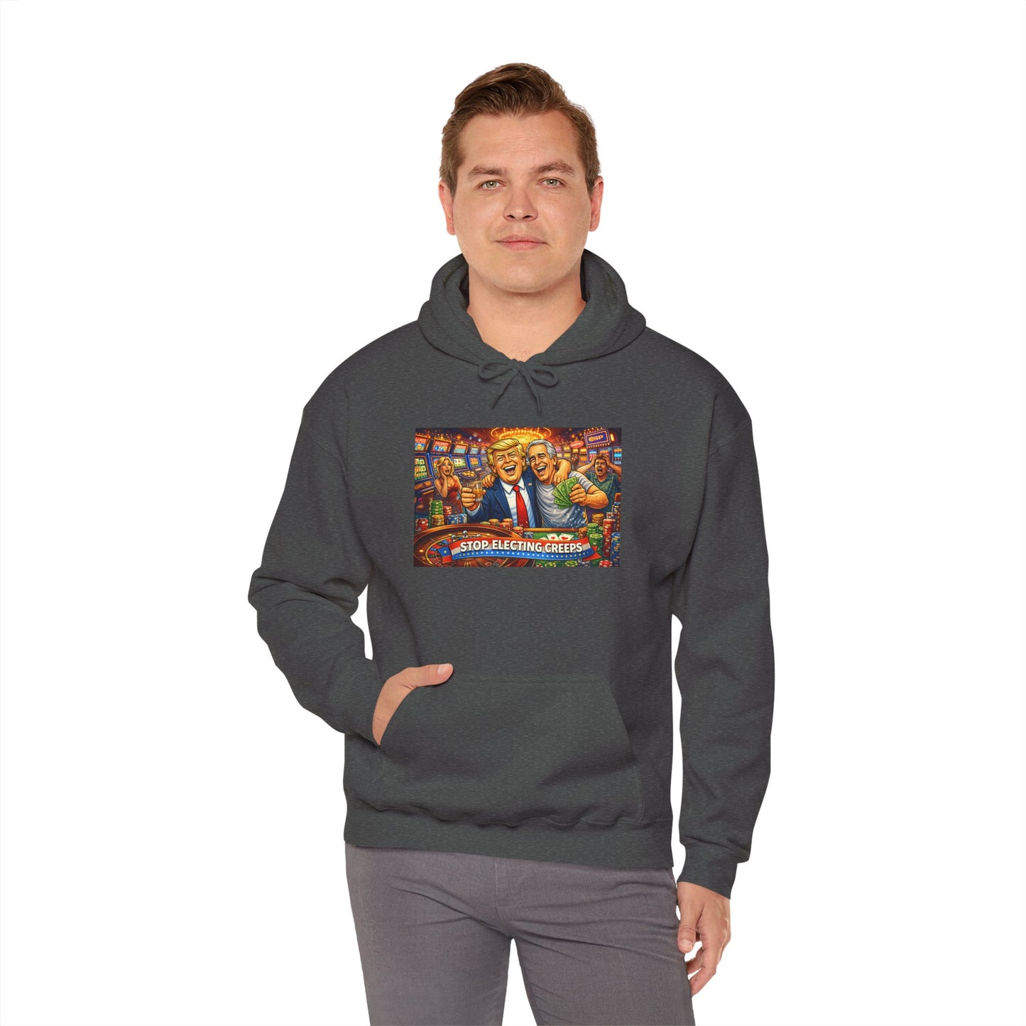 Political Parody Hoodie — 'Stop Blanching Beer' Colorful Satire Design