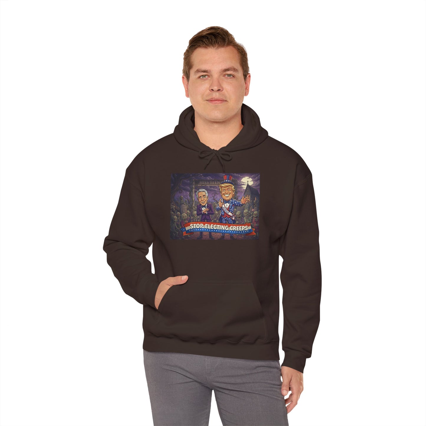Patriotic Campfire Hoodie — 'Land of the Free' Vintage Americana Design