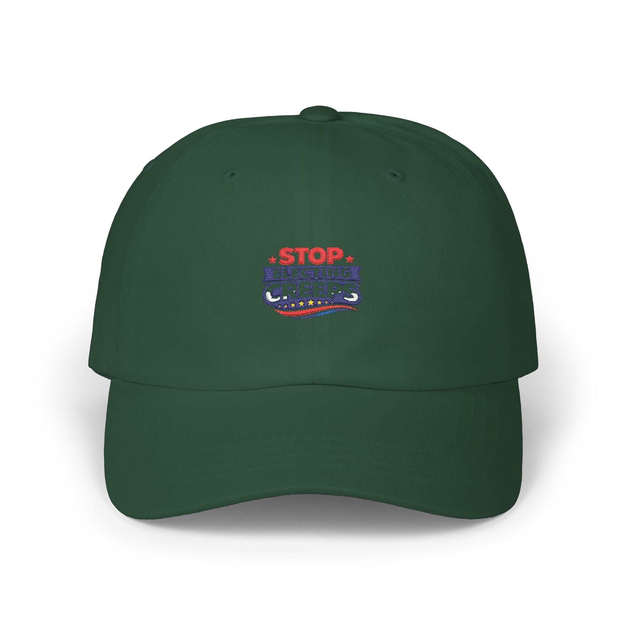 Dad Cap — "Stop Electing Creeps" Embroidered Political Baseball Hat