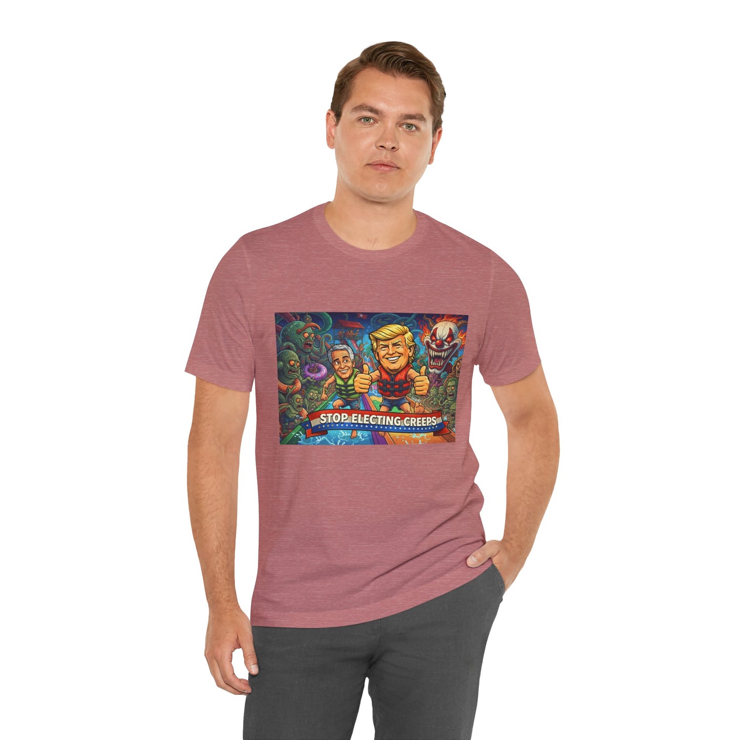 Political Graphic Tee — "Stop Electing Creeps" Bold Protest T‑Shirt