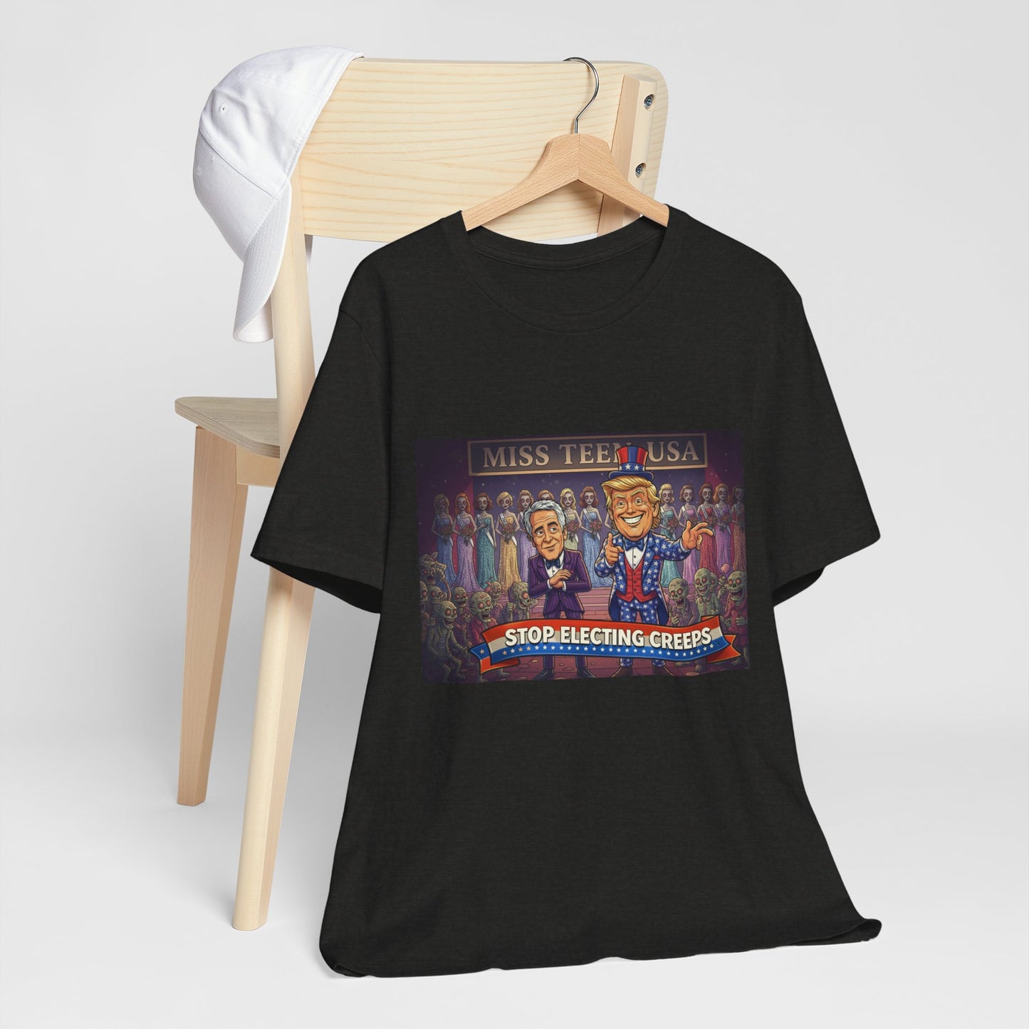 Political Satire Tee – "Stop Electing Creeps" Graphic Shirt