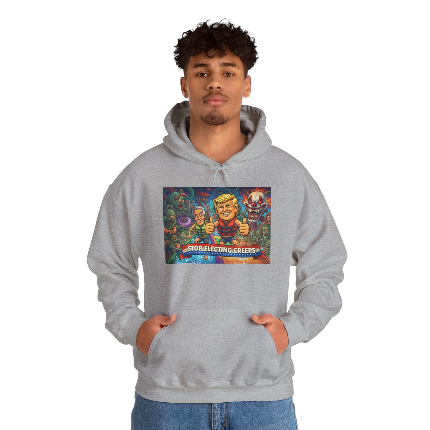 Stop Selecting Creeps Hoodie — Satirical Political Graphic Pullover