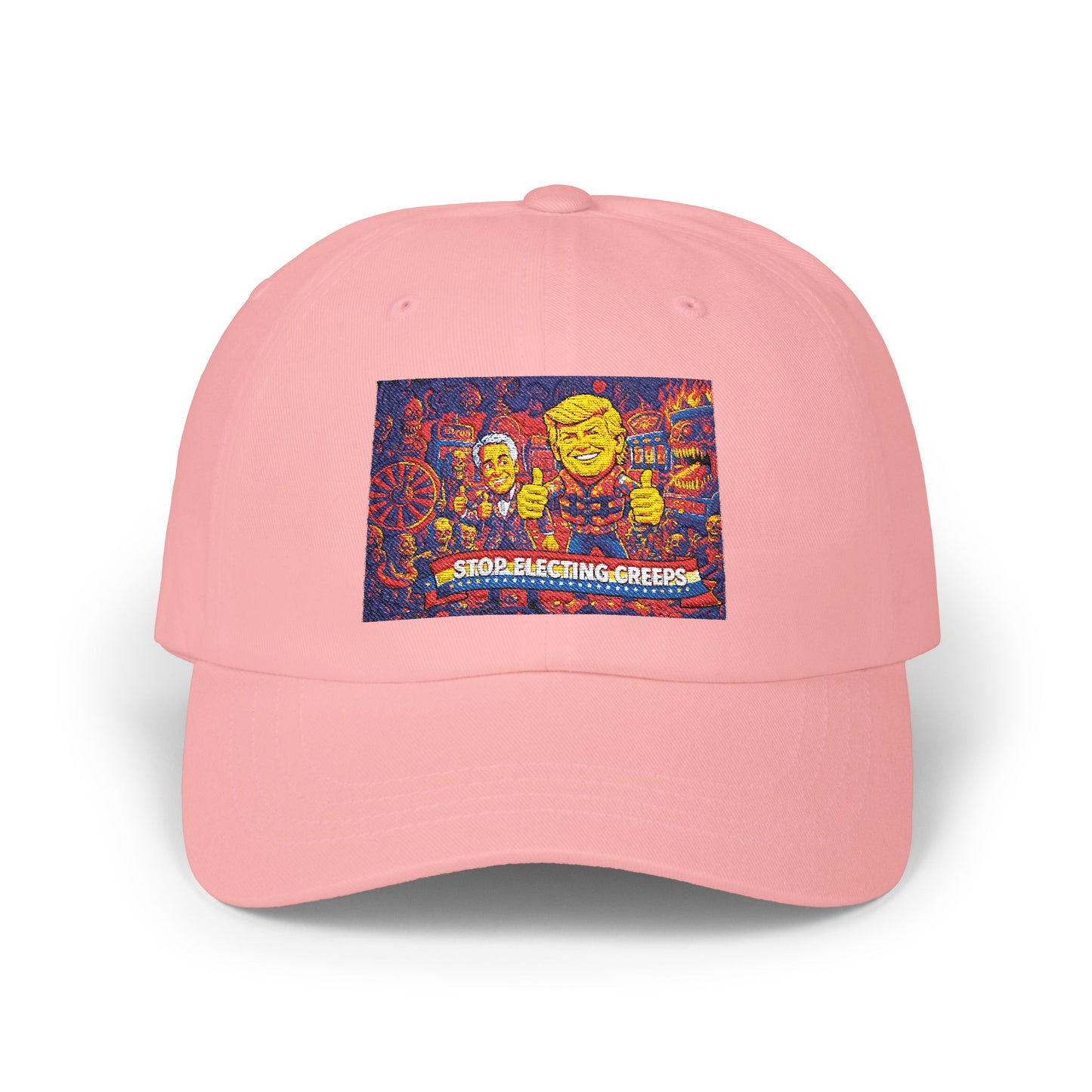 Dad Cap — Colorful Mosaic Cartoon Patch "Doing A Racing Green"