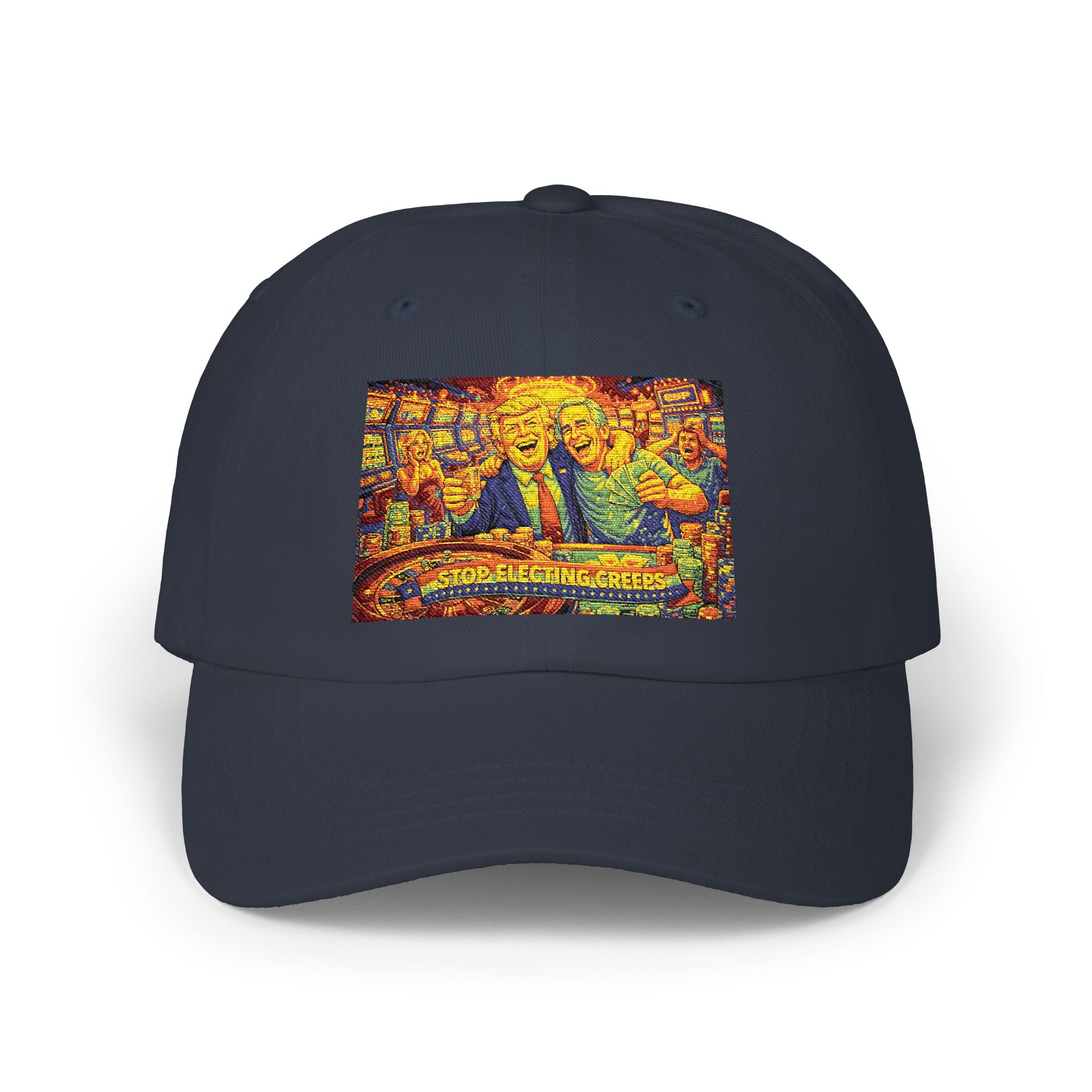Dad Cap with Colorful Mountain Landscape Patch