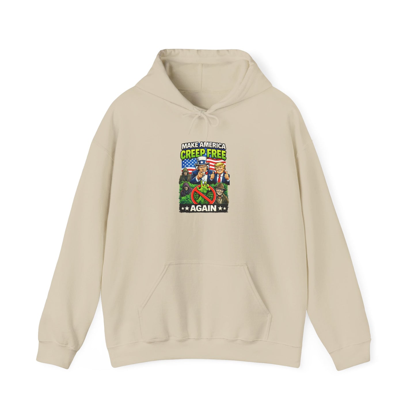 Hoodie — 'Creep-Free Again' Retro Horror Movie Poster Pullover