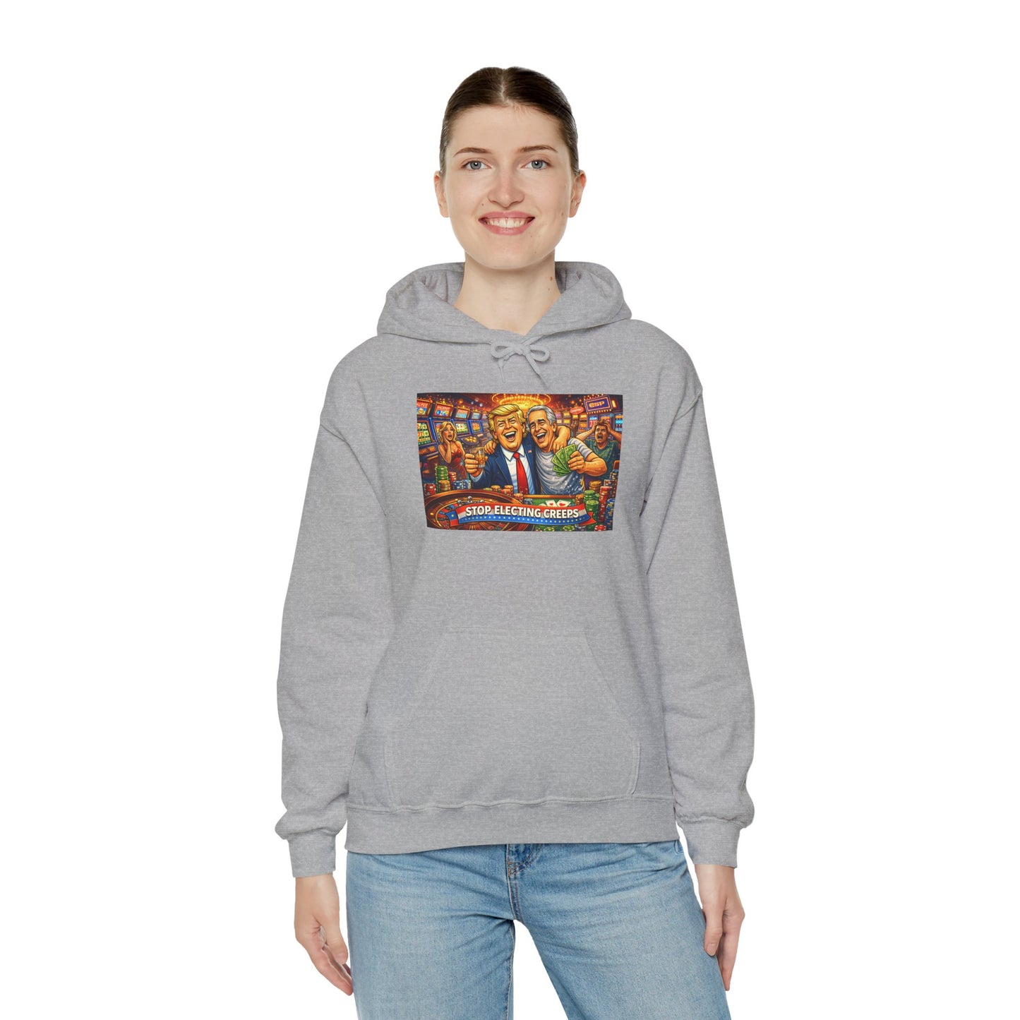 Political Parody Hoodie — 'Stop Blanching Beer' Colorful Satire Design