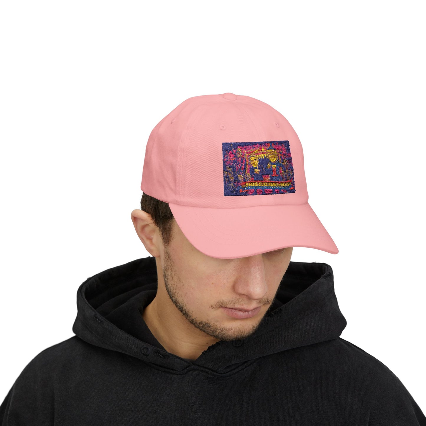 Dad Cap — Vintage Surfing Scene Embroidered 'Long Beach/Calif.' Hat