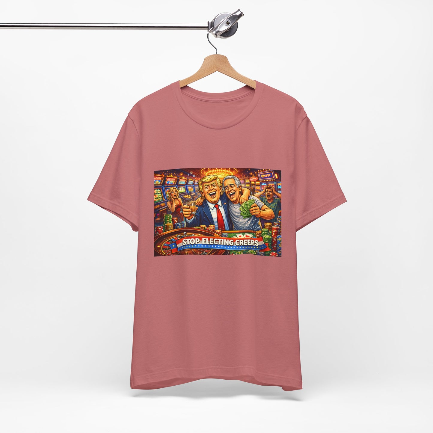 Stop Electing Creeps Graphic Tee — Political Satire T‑Shirt