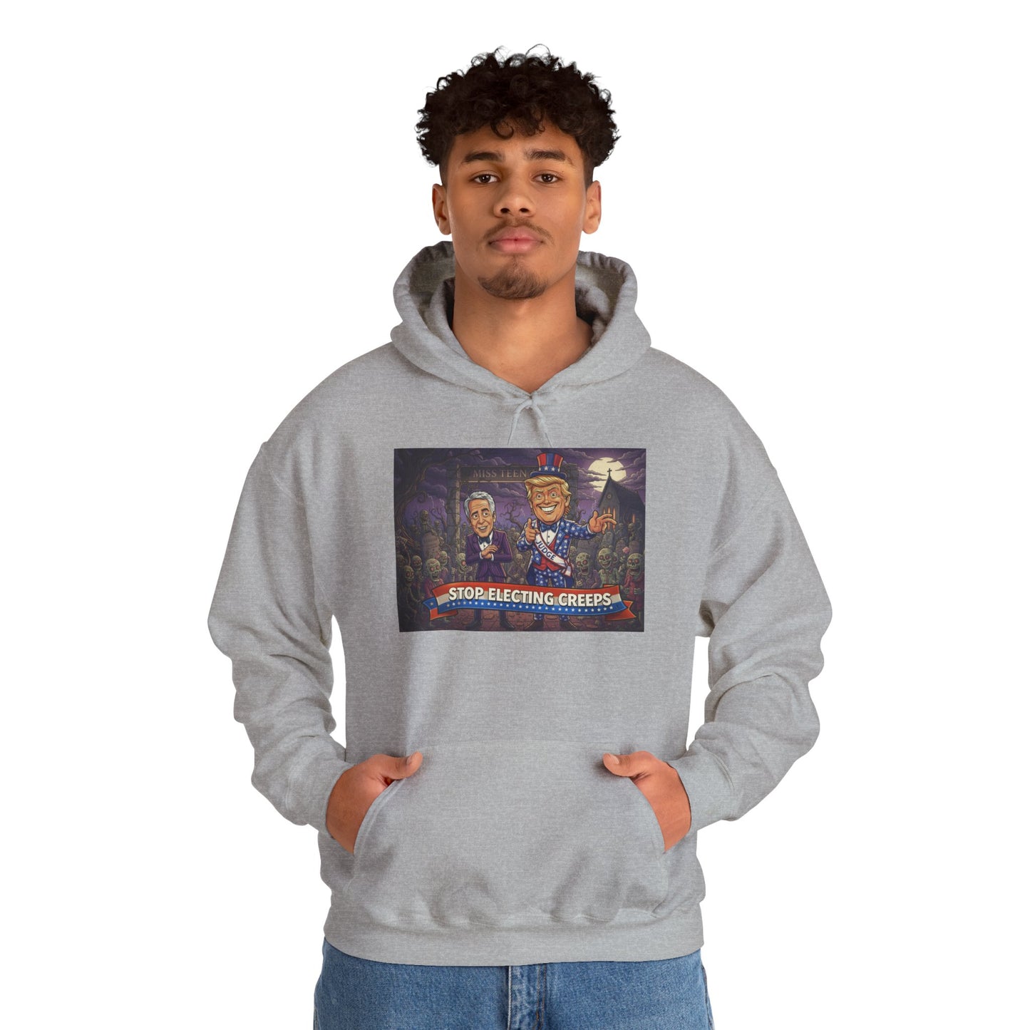 Patriotic Campfire Hoodie — 'Land of the Free' Vintage Americana Design