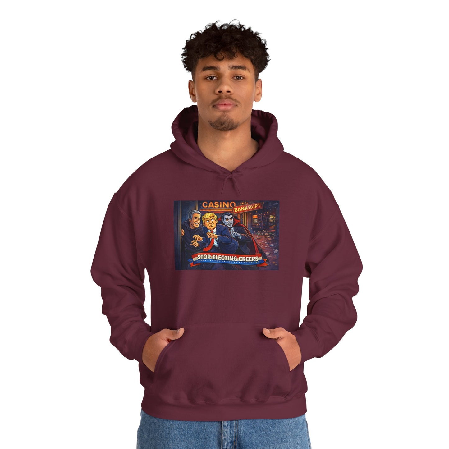 Casino Night Hoodie — Vintage Gambling Scene Sweatshirt