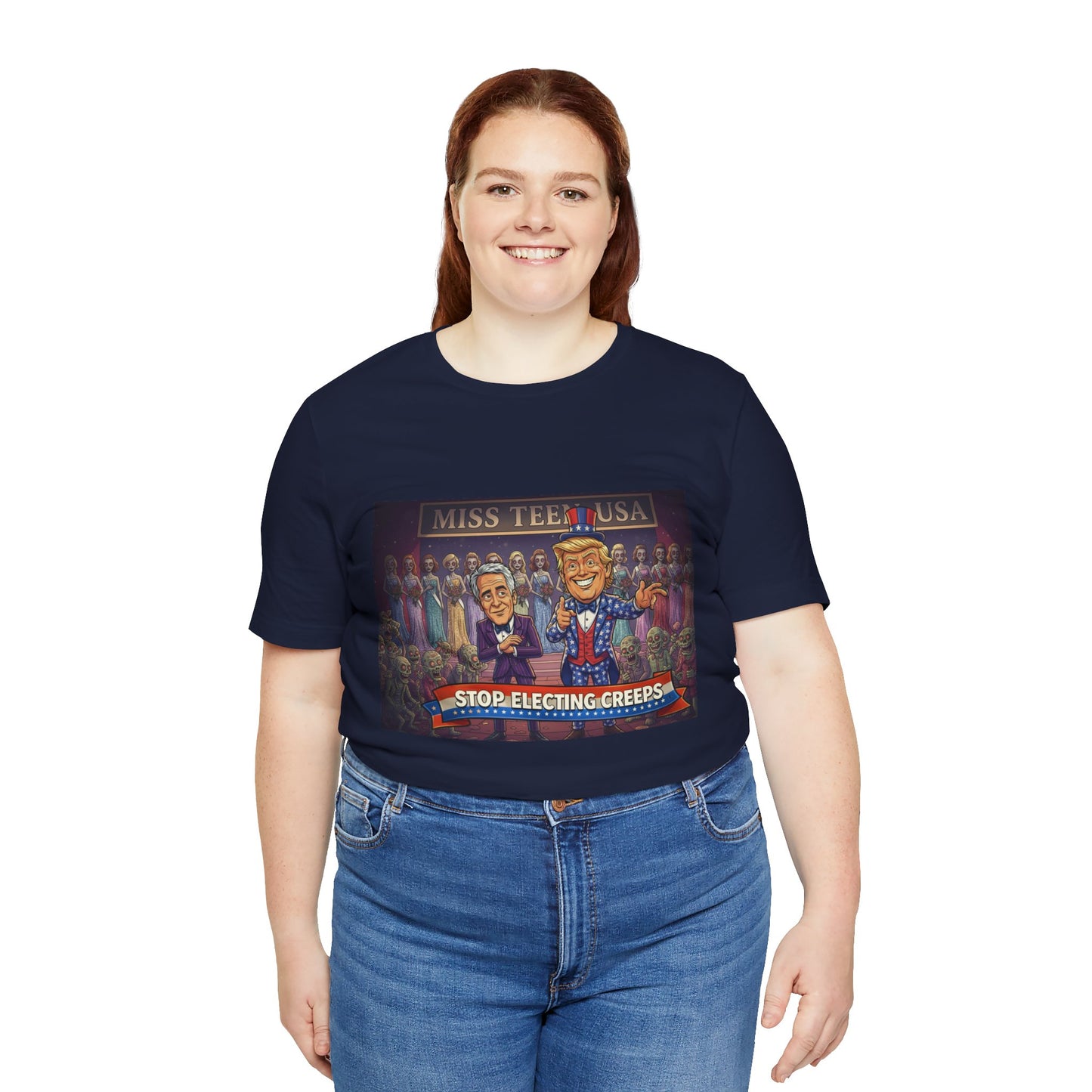 Political Satire Tee – "Stop Electing Creeps" Graphic Shirt