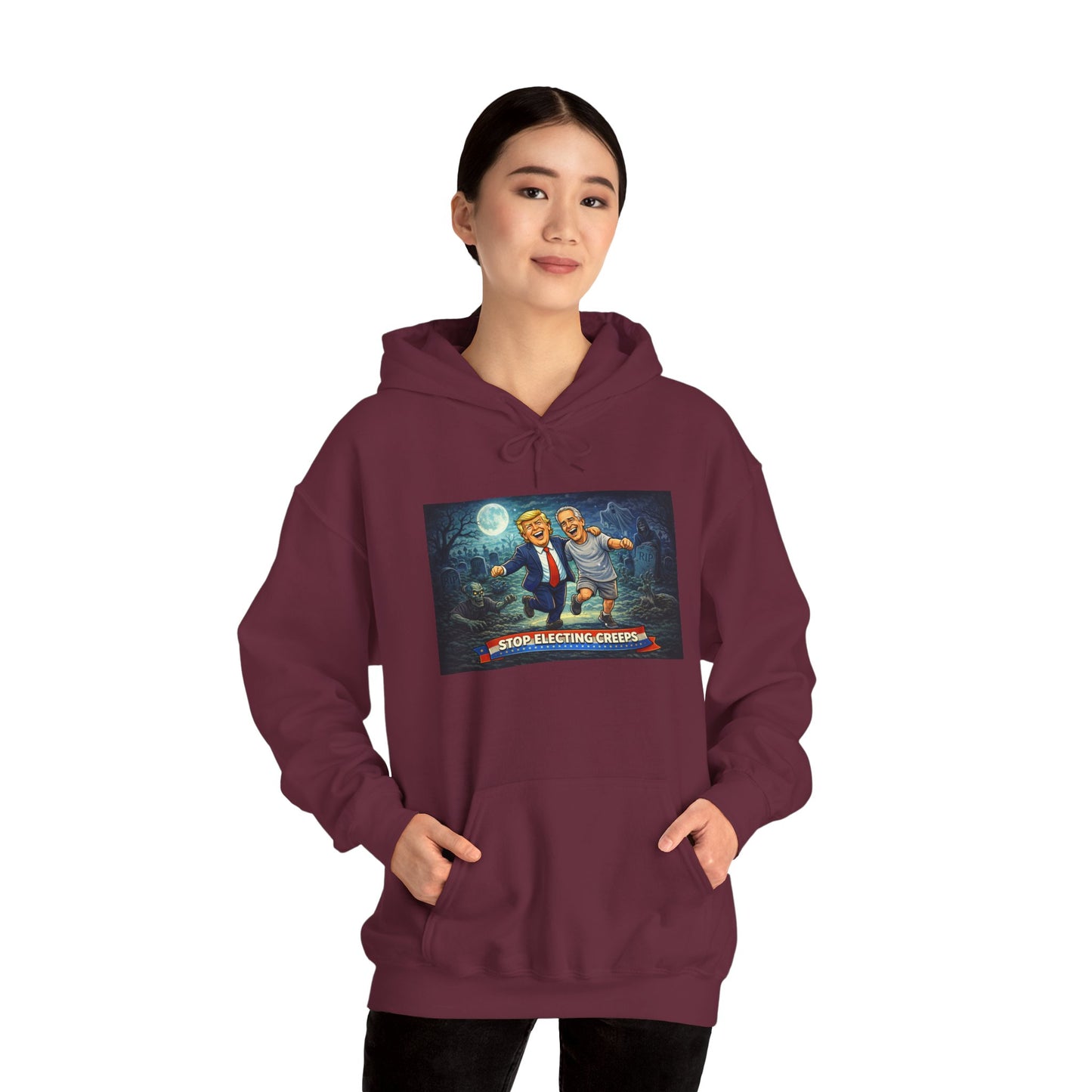 Political Comedy Hoodie — “Surrendering America” Satirical Graphic Sweatshirt