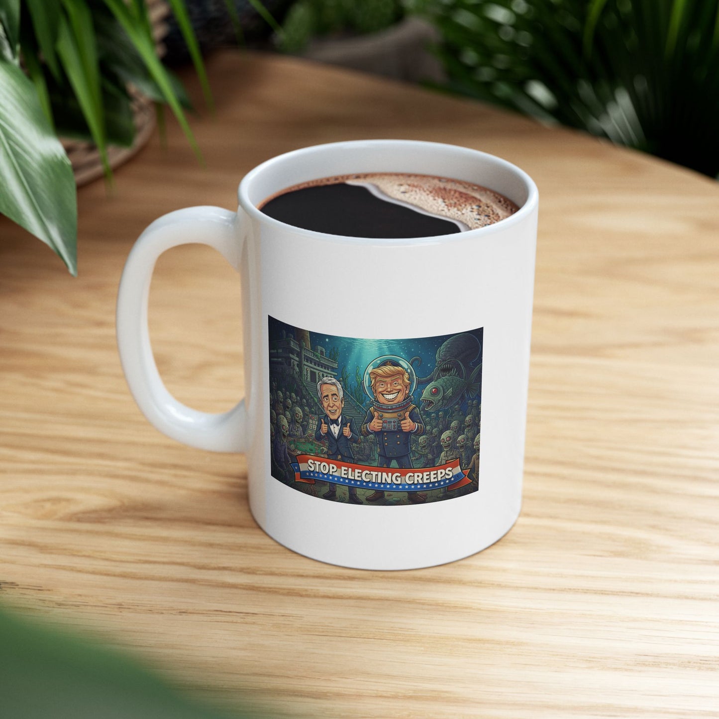 Galaxy Cityscape Ceramic Mug — Colorful Futuristic Skyline Coffee Cup (11oz/15oz)
