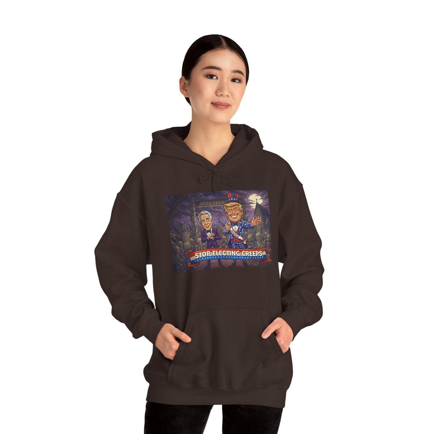 Patriotic Campfire Hoodie — 'Land of the Free' Vintage Americana Design