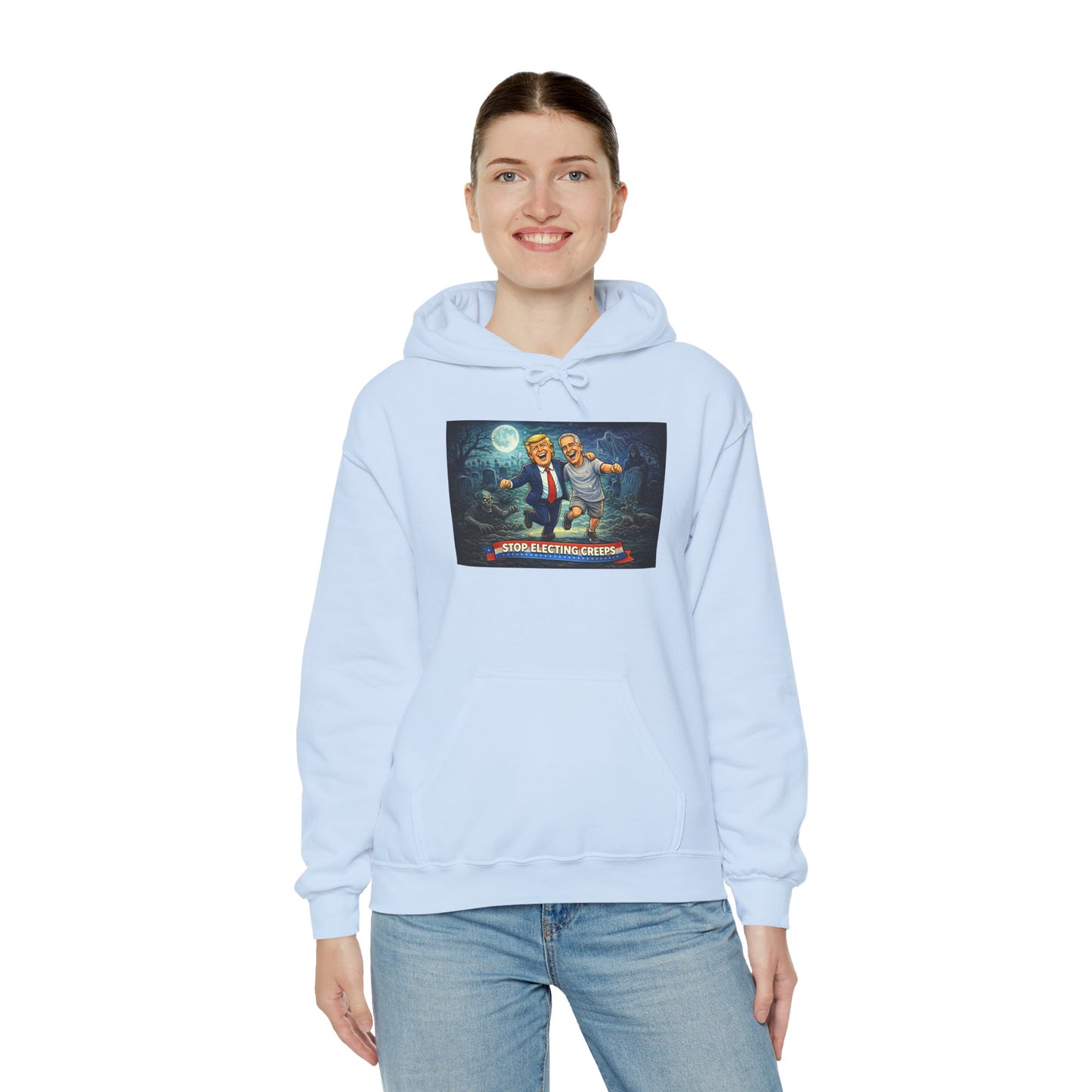 Political Comedy Hoodie — “Surrendering America” Satirical Graphic Sweatshirt
