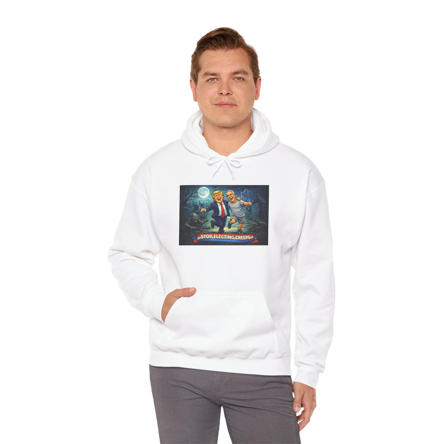 Political Comedy Hoodie — “Surrendering America” Satirical Graphic Sweatshirt