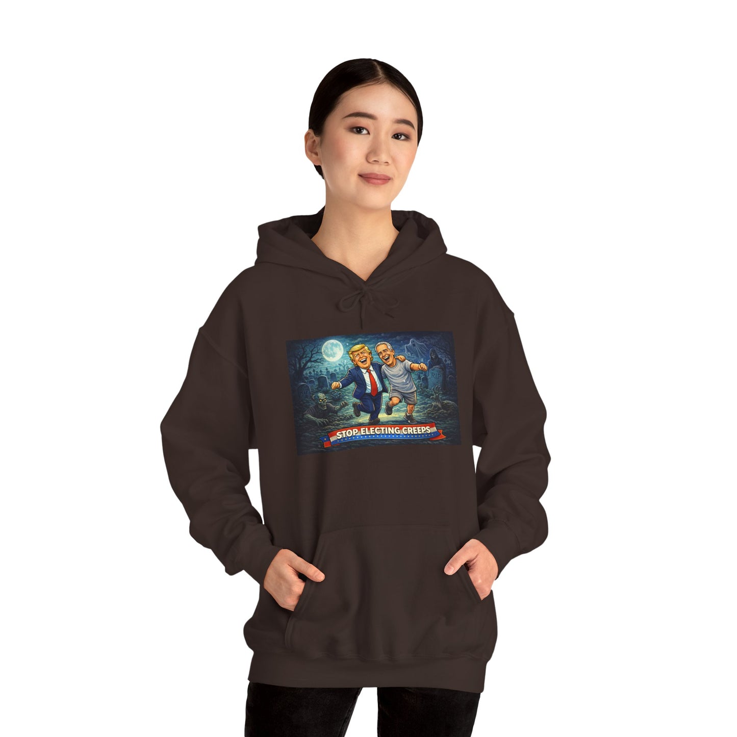 Political Comedy Hoodie — “Surrendering America” Satirical Graphic Sweatshirt