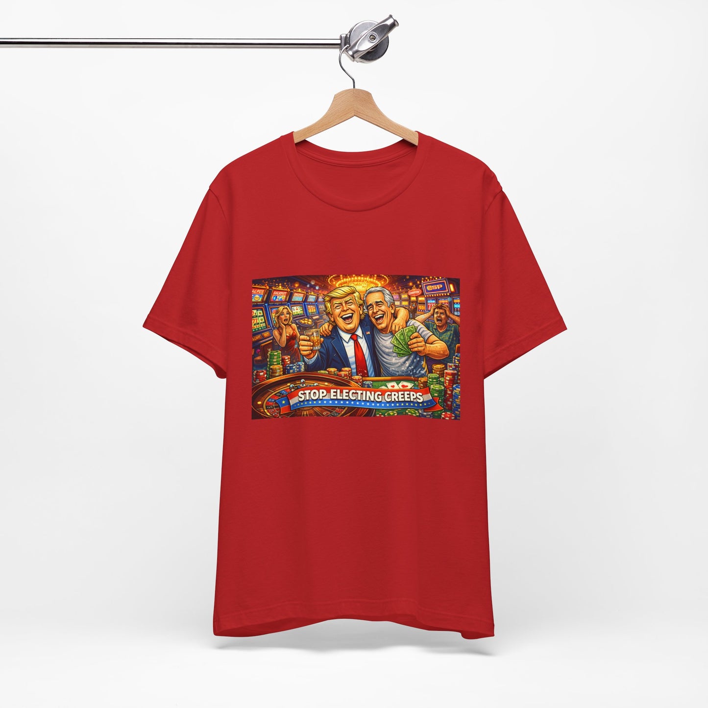 Stop Electing Creeps Graphic Tee — Political Satire T‑Shirt