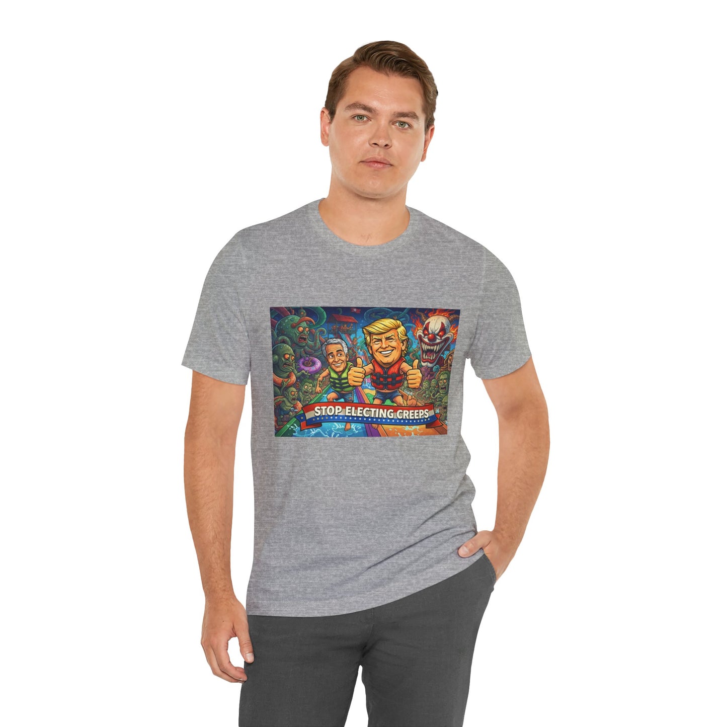 Political Graphic Tee — "Stop Electing Creeps" Bold Protest T‑Shirt