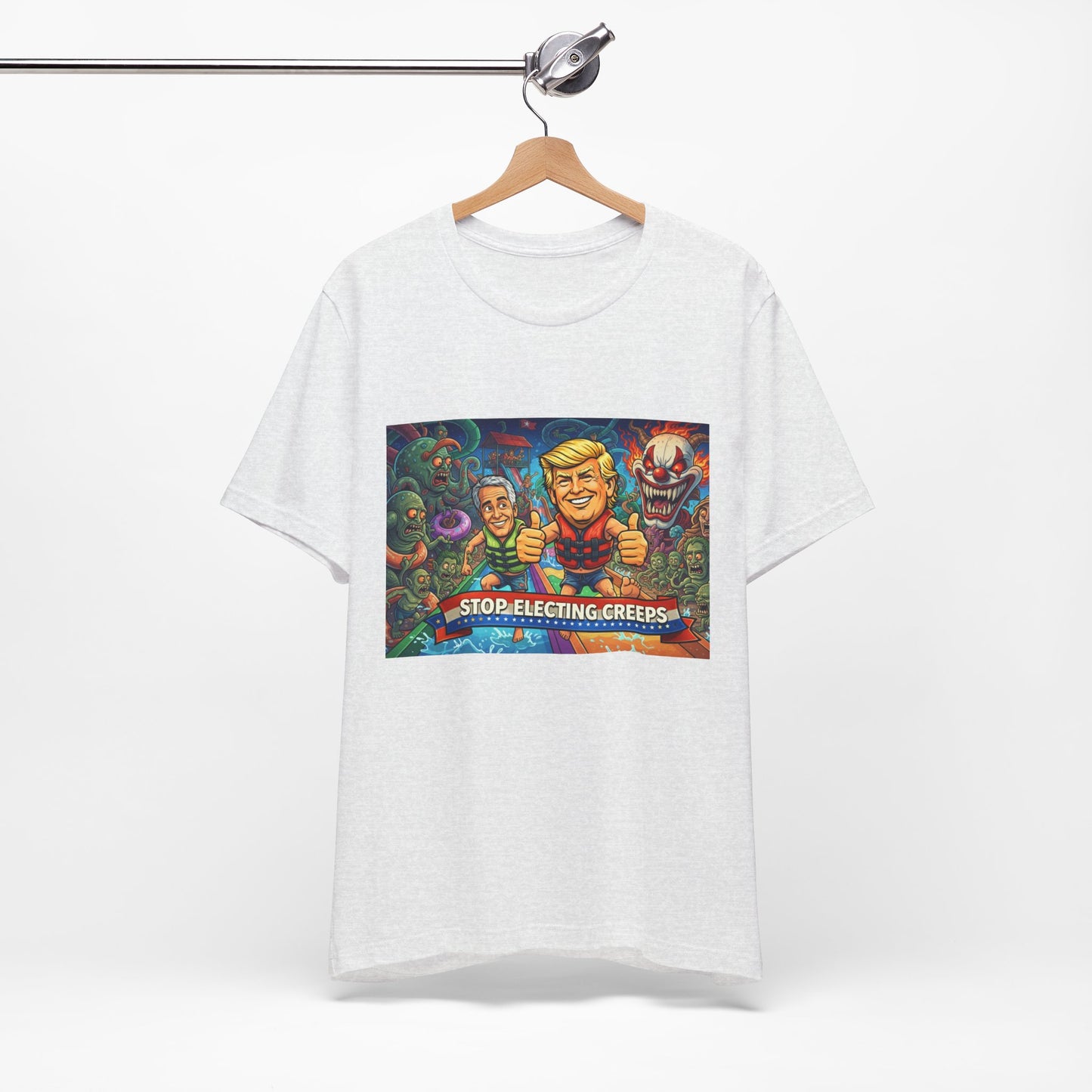 Political Graphic Tee — "Stop Electing Creeps" Bold Protest T‑Shirt