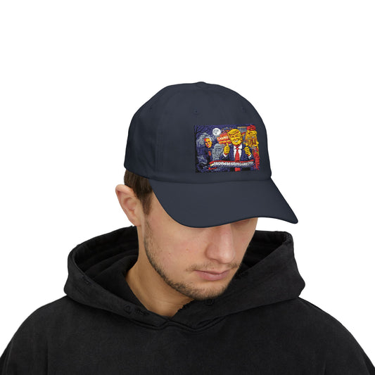Dad Cap with Pixel Art Political Leader Design