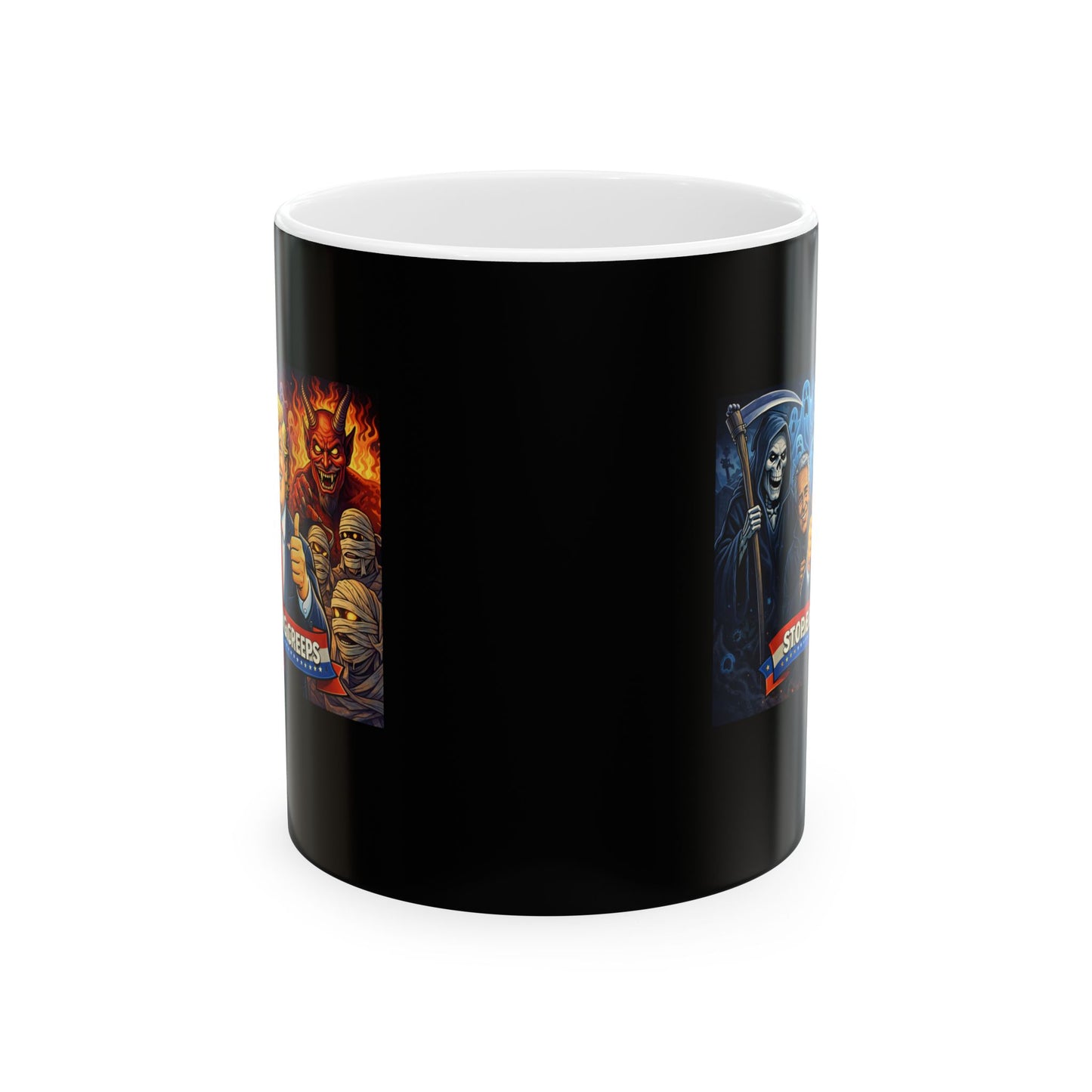 Horror Movie Villains Ceramic Mug – Retro Killer Characters Coffee Cup (11oz/15oz)