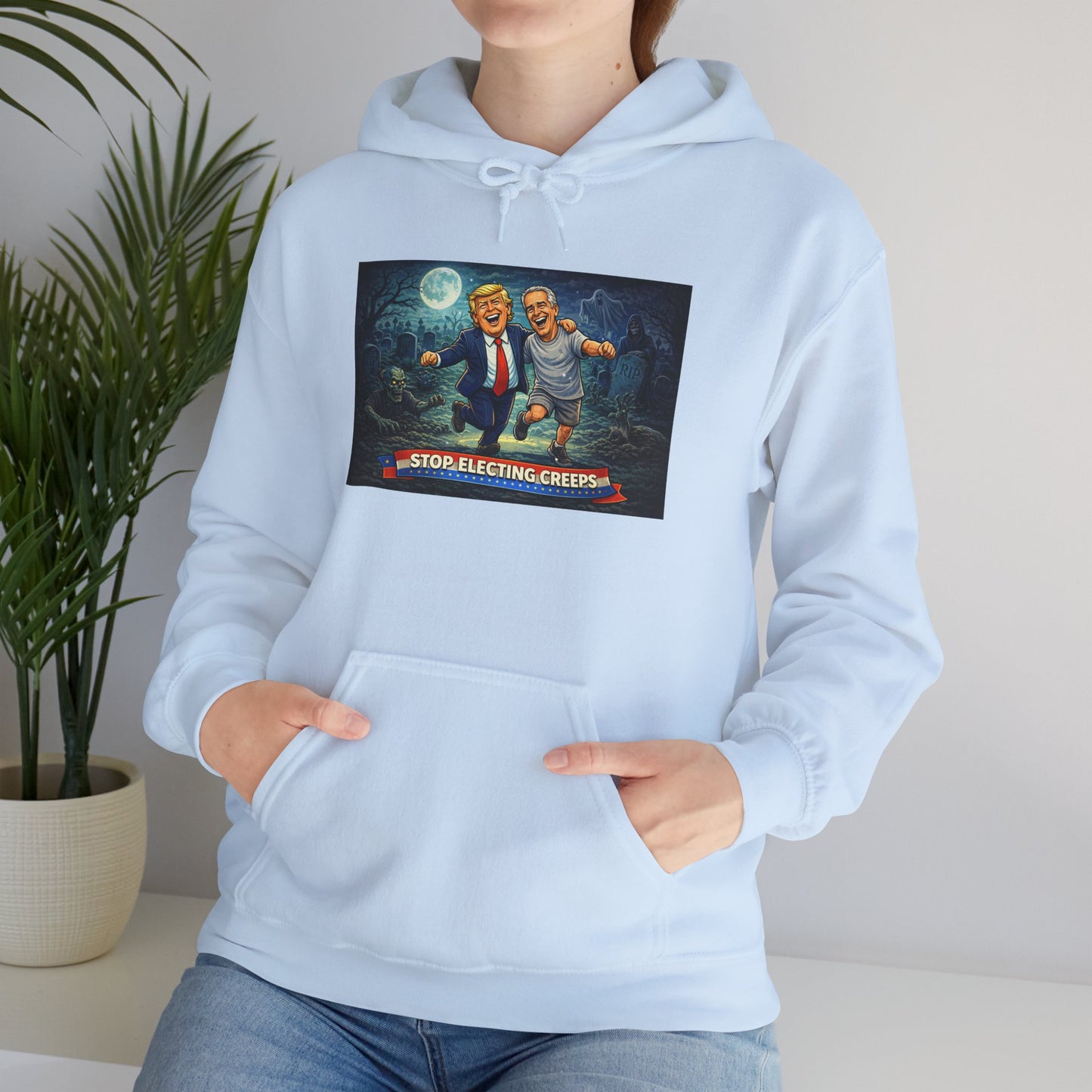 Political Comedy Hoodie — “Surrendering America” Satirical Graphic Sweatshirt