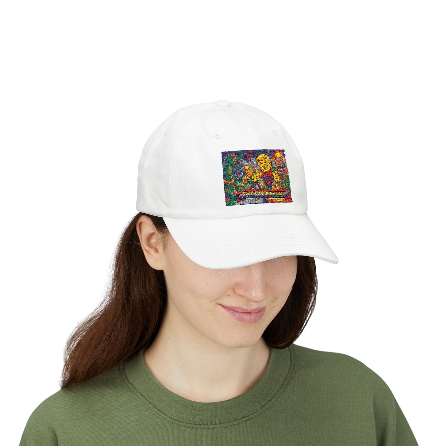 Dad Cap — Colorful Mosaic Smile Design