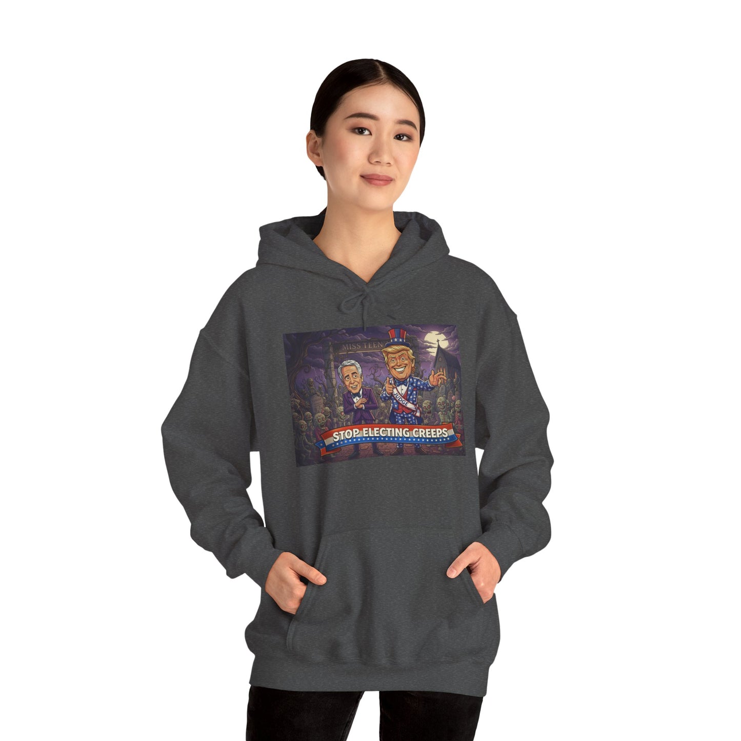 Patriotic Campfire Hoodie — 'Land of the Free' Vintage Americana Design