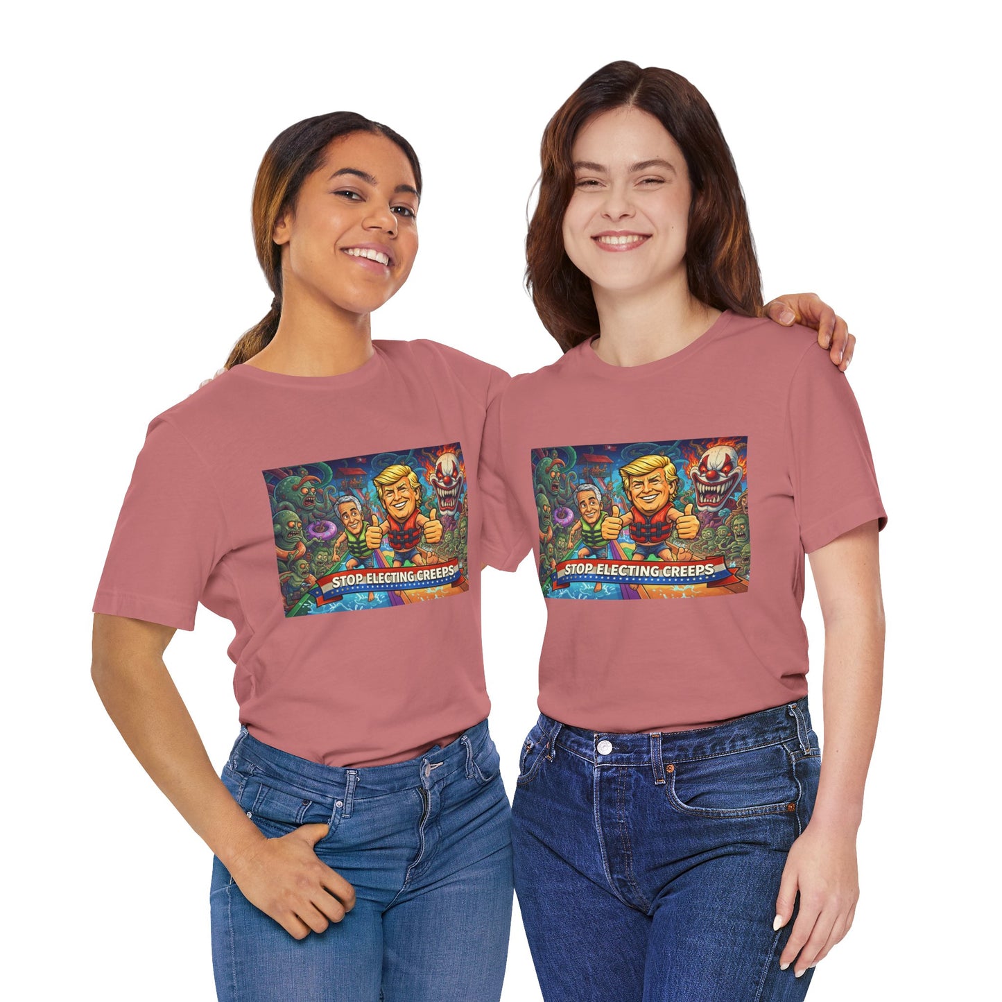 Political Graphic Tee — "Stop Electing Creeps" Bold Protest T‑Shirt