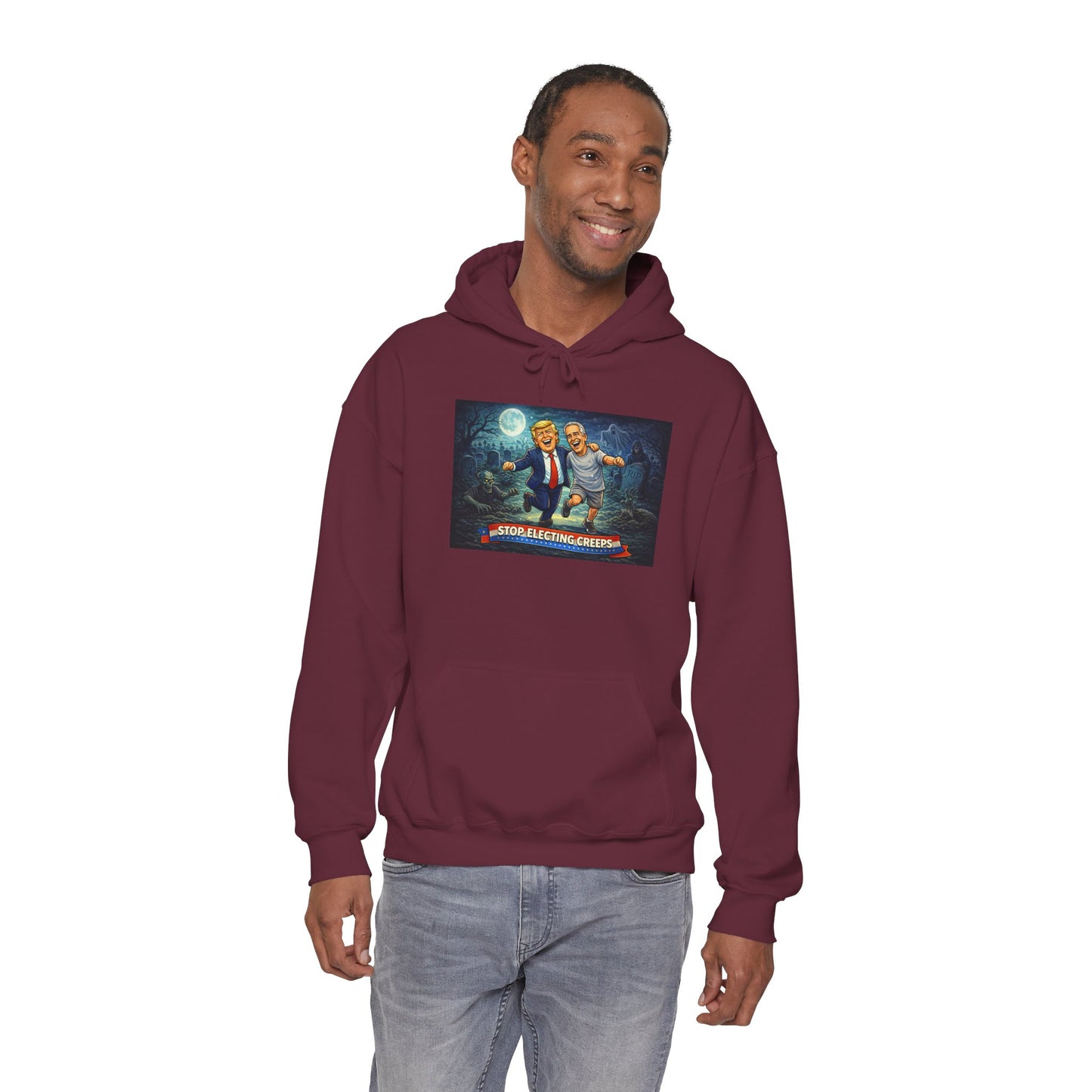 Political Comedy Hoodie — “Surrendering America” Satirical Graphic Sweatshirt