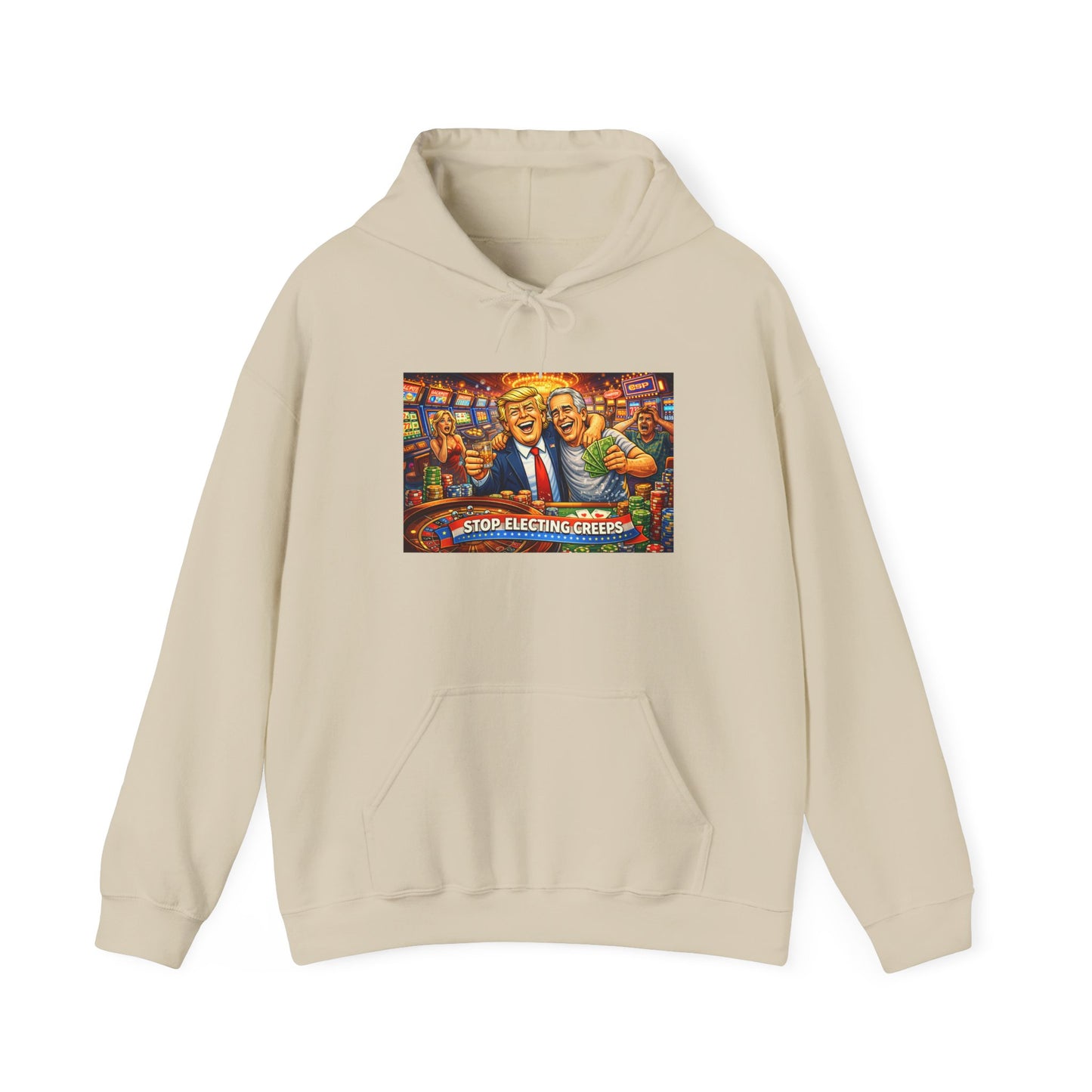 Political Parody Hoodie — 'Stop Blanching Beer' Colorful Satire Design