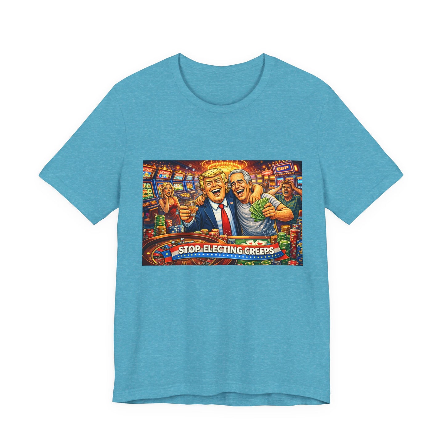Stop Electing Creeps Graphic Tee — Political Satire T‑Shirt
