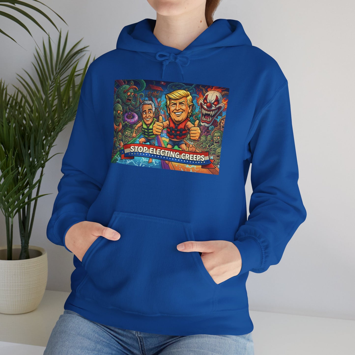 Stop Selecting Creeps Hoodie — Satirical Political Graphic Pullover