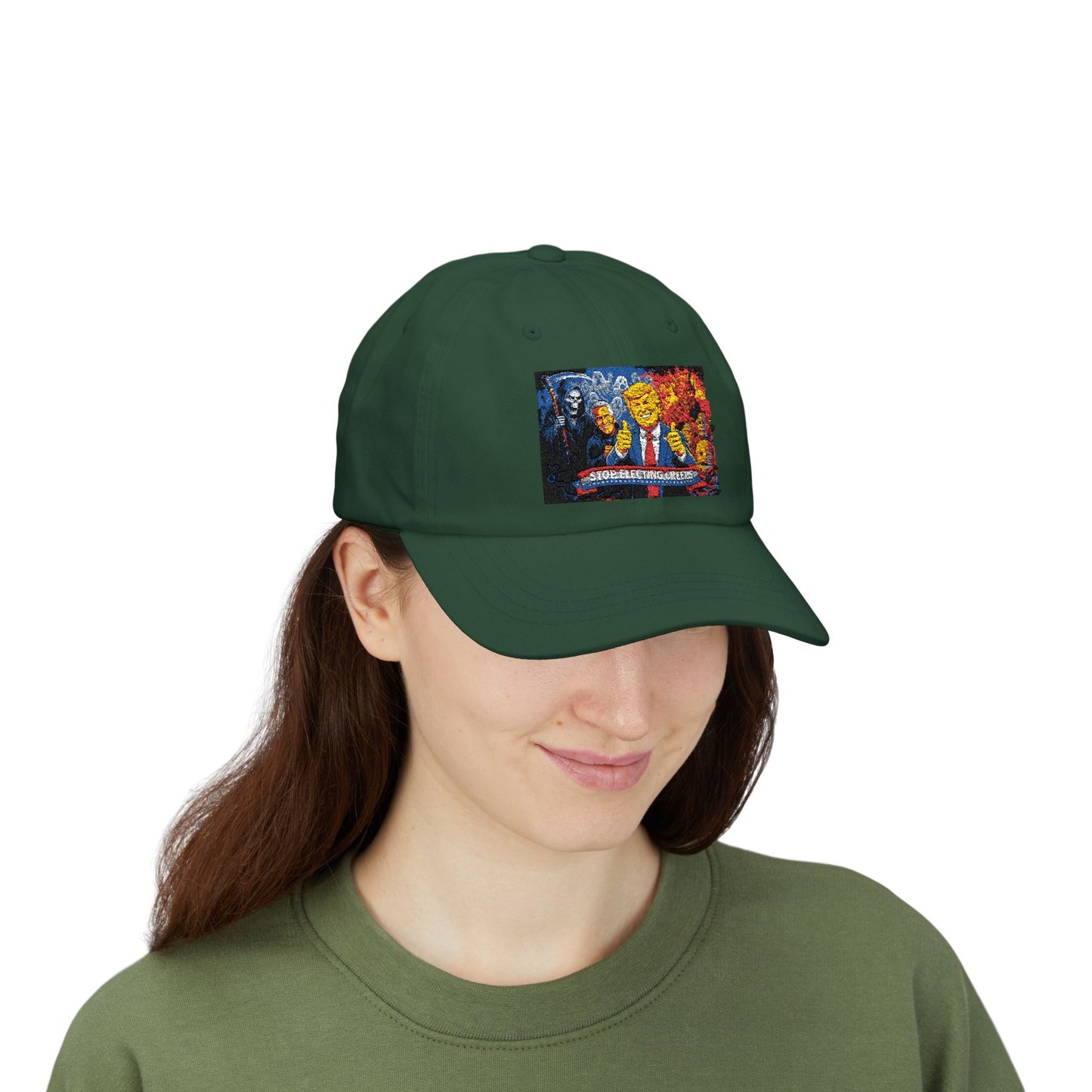 Dad Cap - Cartoon Political Character Patch "Some Are Born Great"
